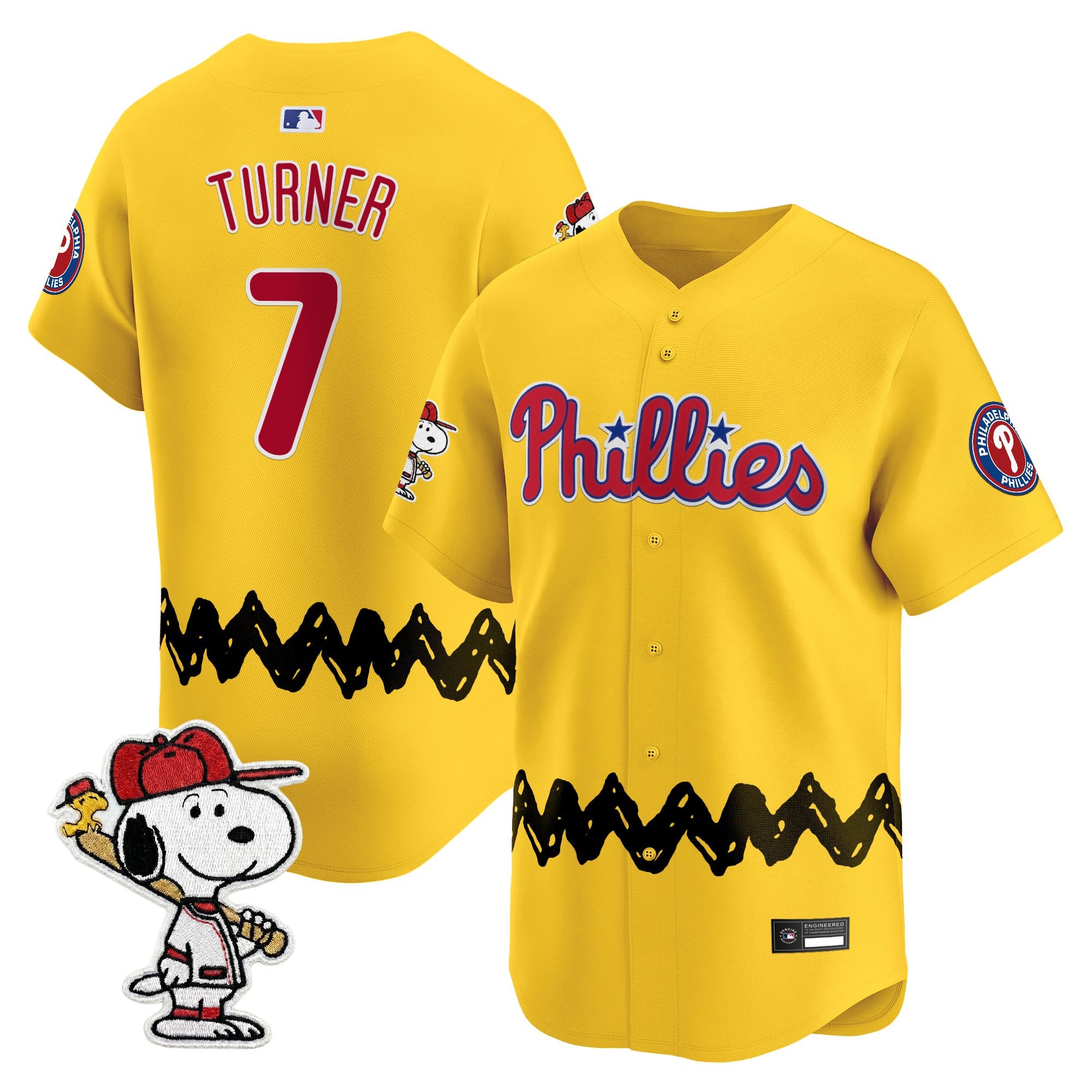 Men's Philadelphia Phillies x Peanuts Vapor Premier Limited Jersey - Stitched