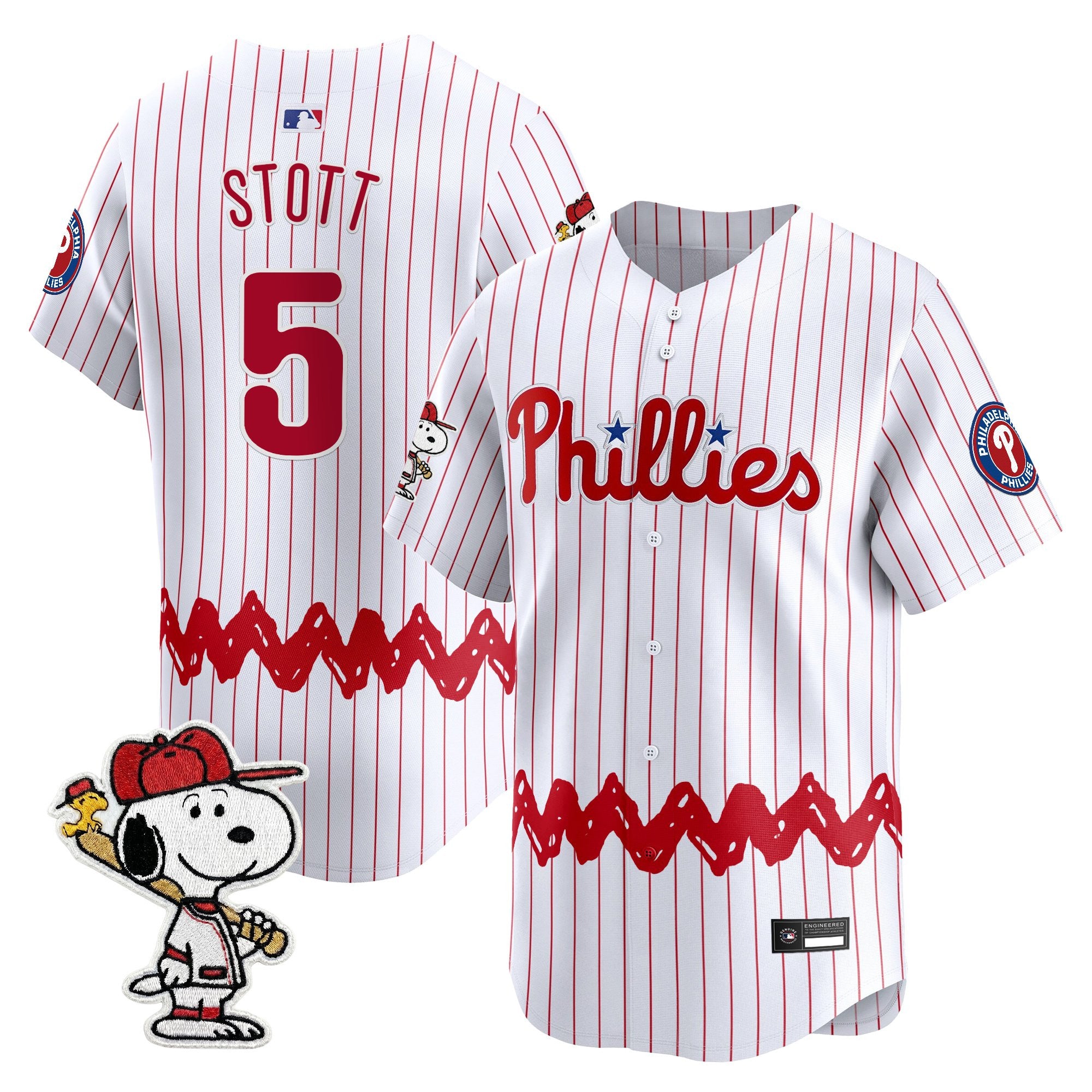 Men's Philadelphia Phillies x Peanuts Vapor Premier Limited Jersey - Stitched