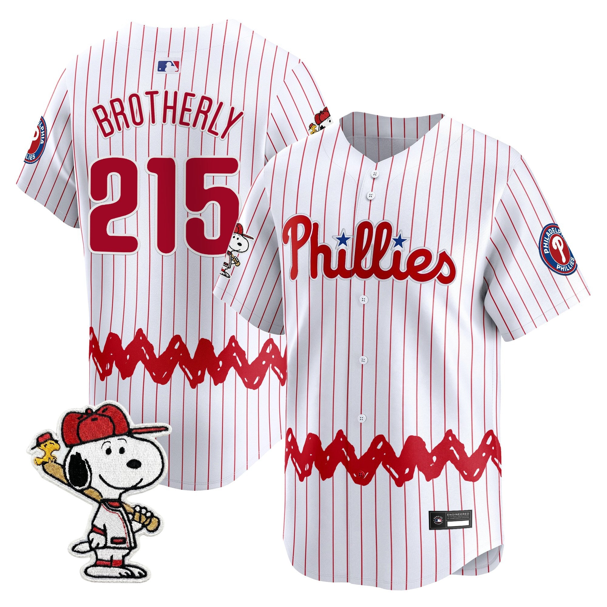 Men's Philadelphia Phillies x Peanuts Vapor Premier Limited Jersey - Stitched
