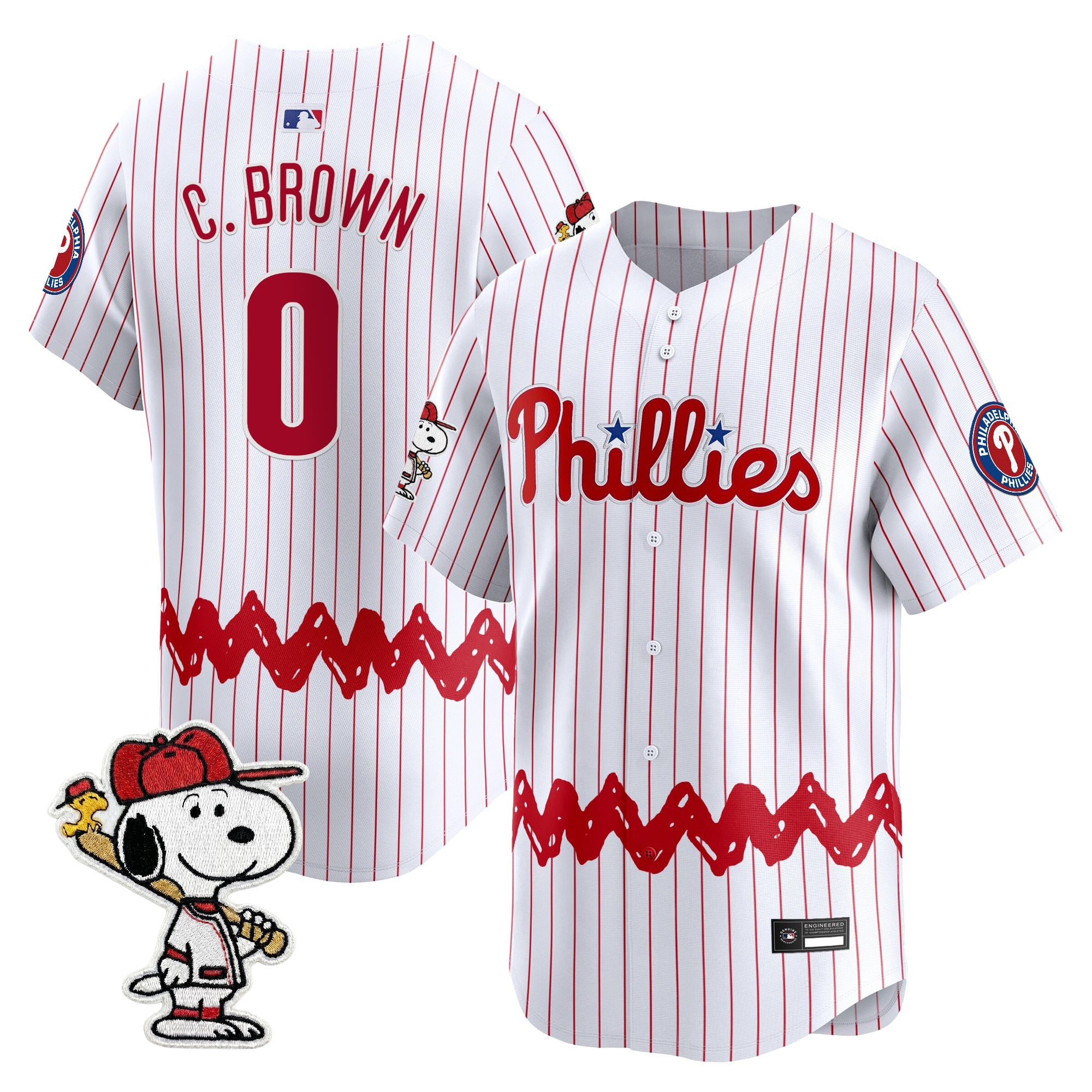 Men's Philadelphia Phillies x Peanuts Vapor Premier Limited Jersey - Stitched