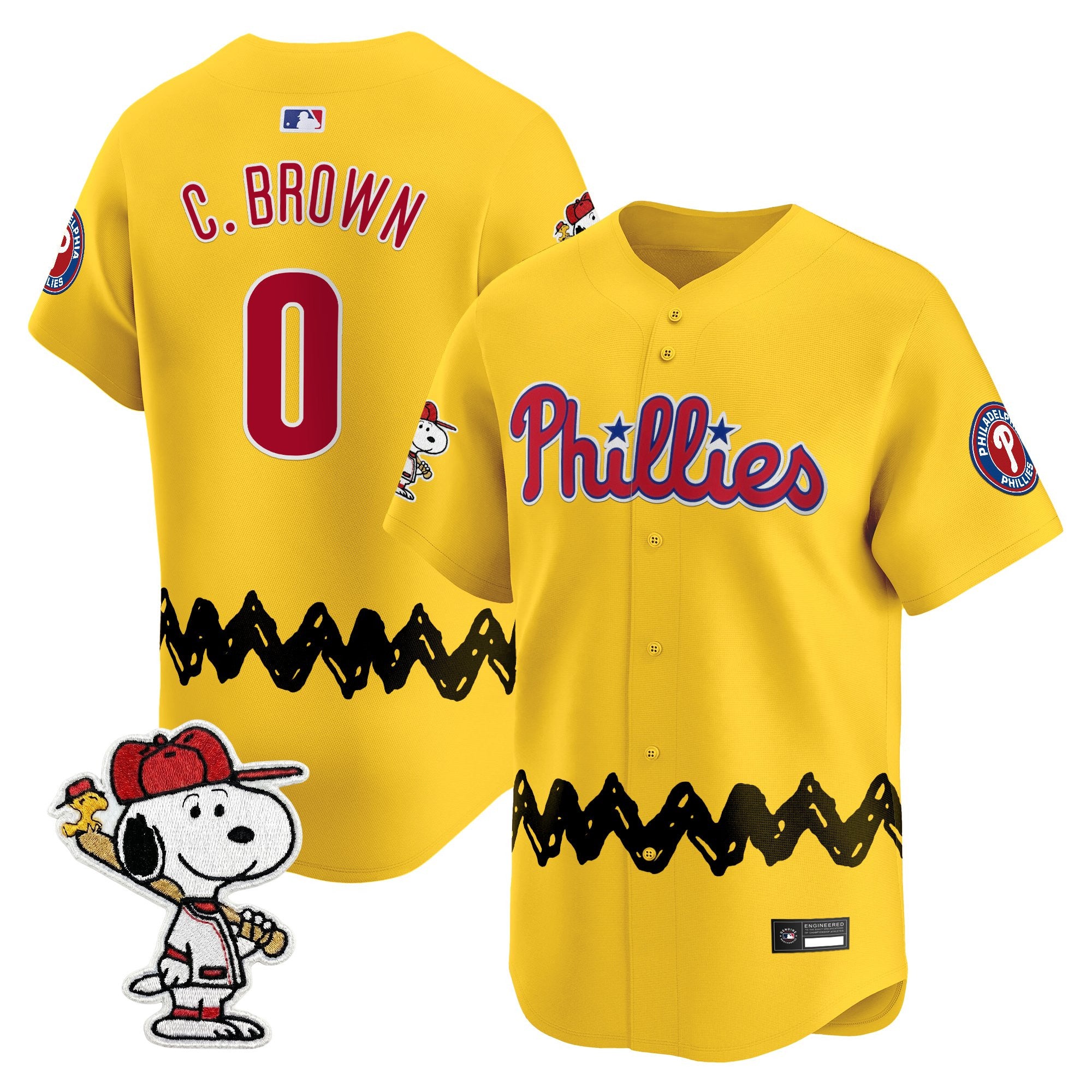 Men's Philadelphia Phillies x Peanuts Vapor Premier Limited Jersey - Stitched