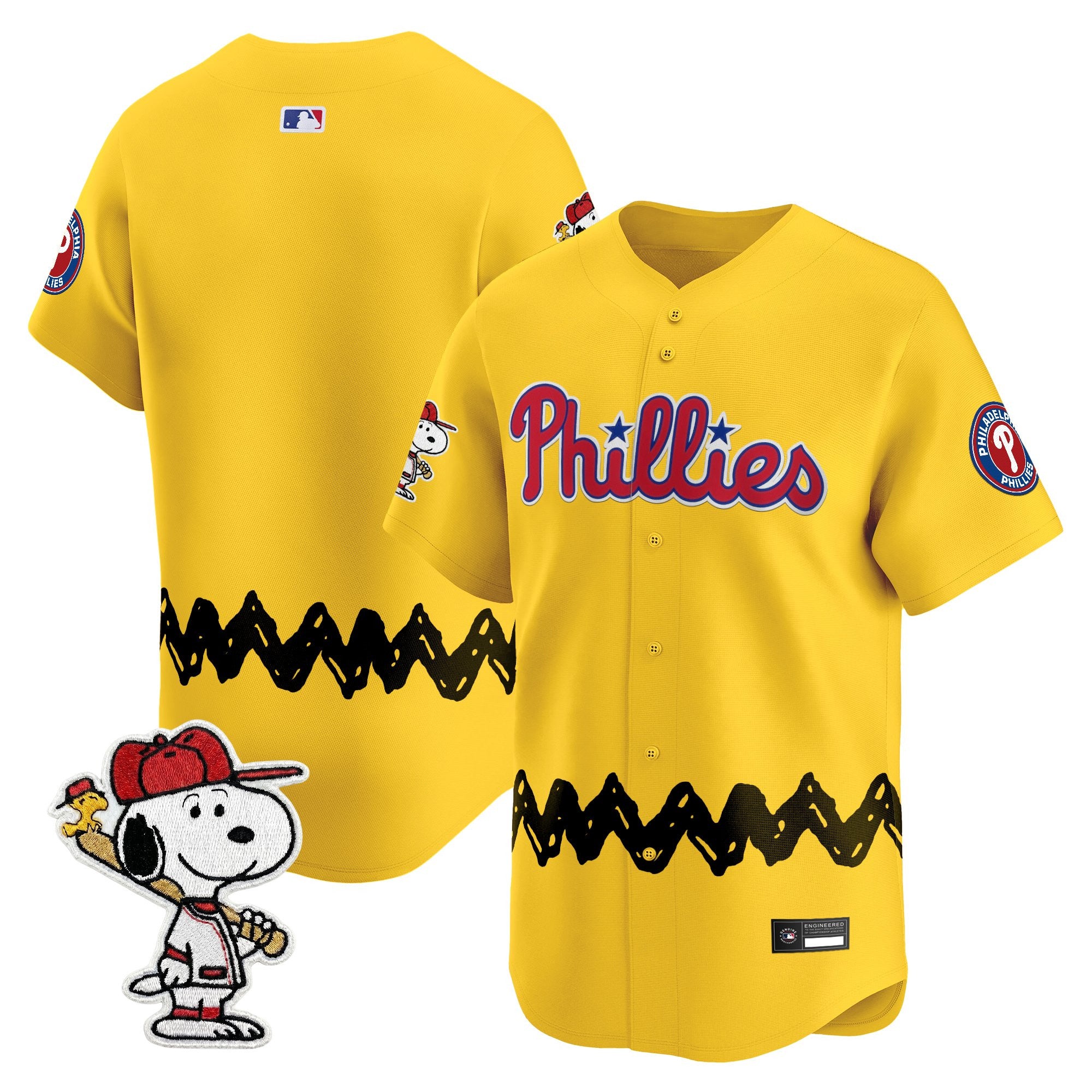 Men's Philadelphia Phillies x Peanuts Vapor Premier Limited Jersey - Stitched