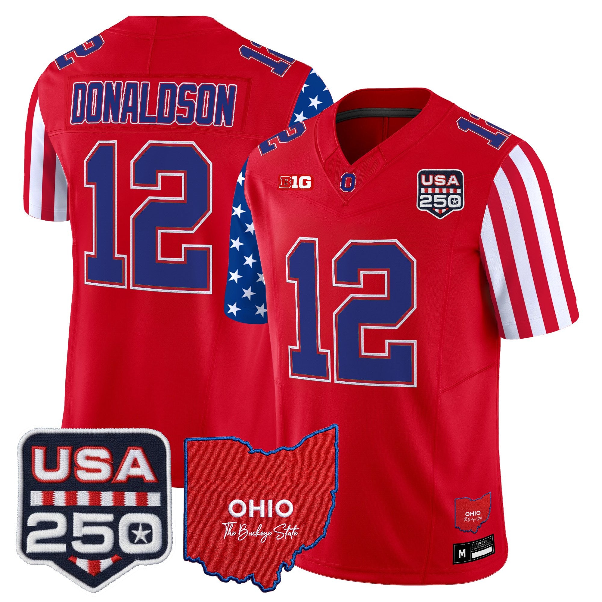 Men's Ohio State Buckeyes "America 250 Edition" Vapor Limited Jersey - All Stitched