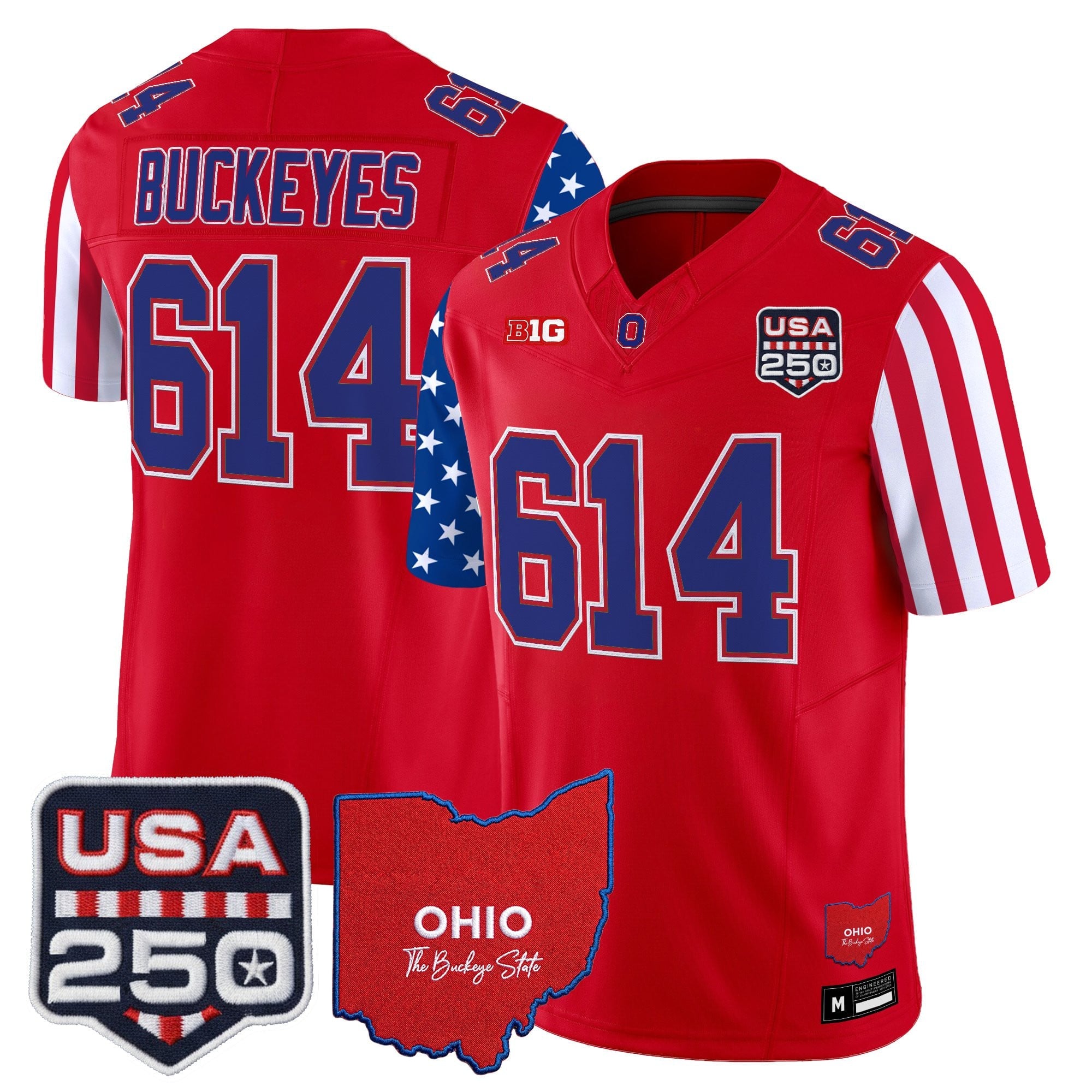 Men's Ohio State Buckeyes "America 250 Edition" Vapor Limited Jersey - All Stitched