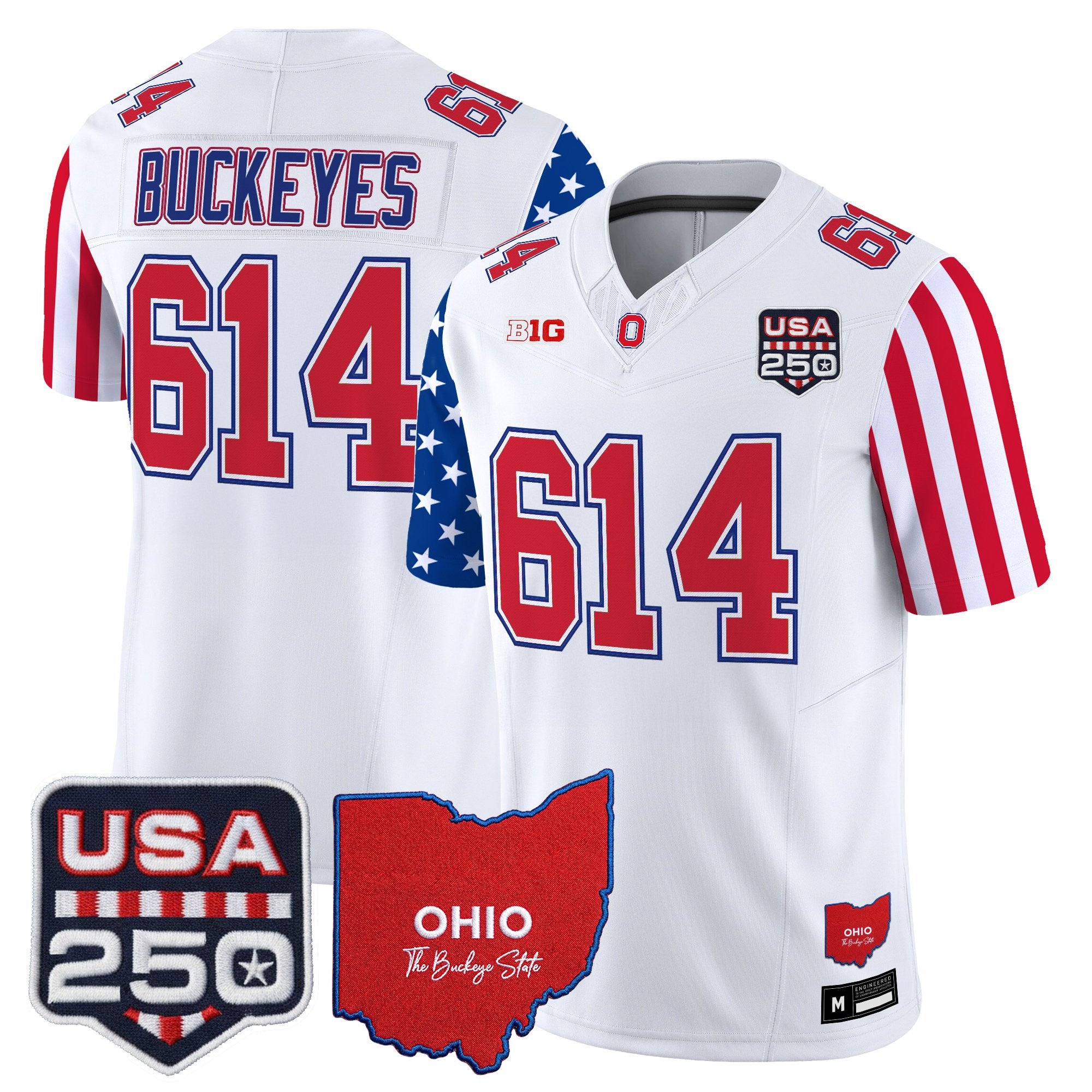 Men's Ohio State Buckeyes "America 250 Edition" Vapor Limited Jersey - All Stitched