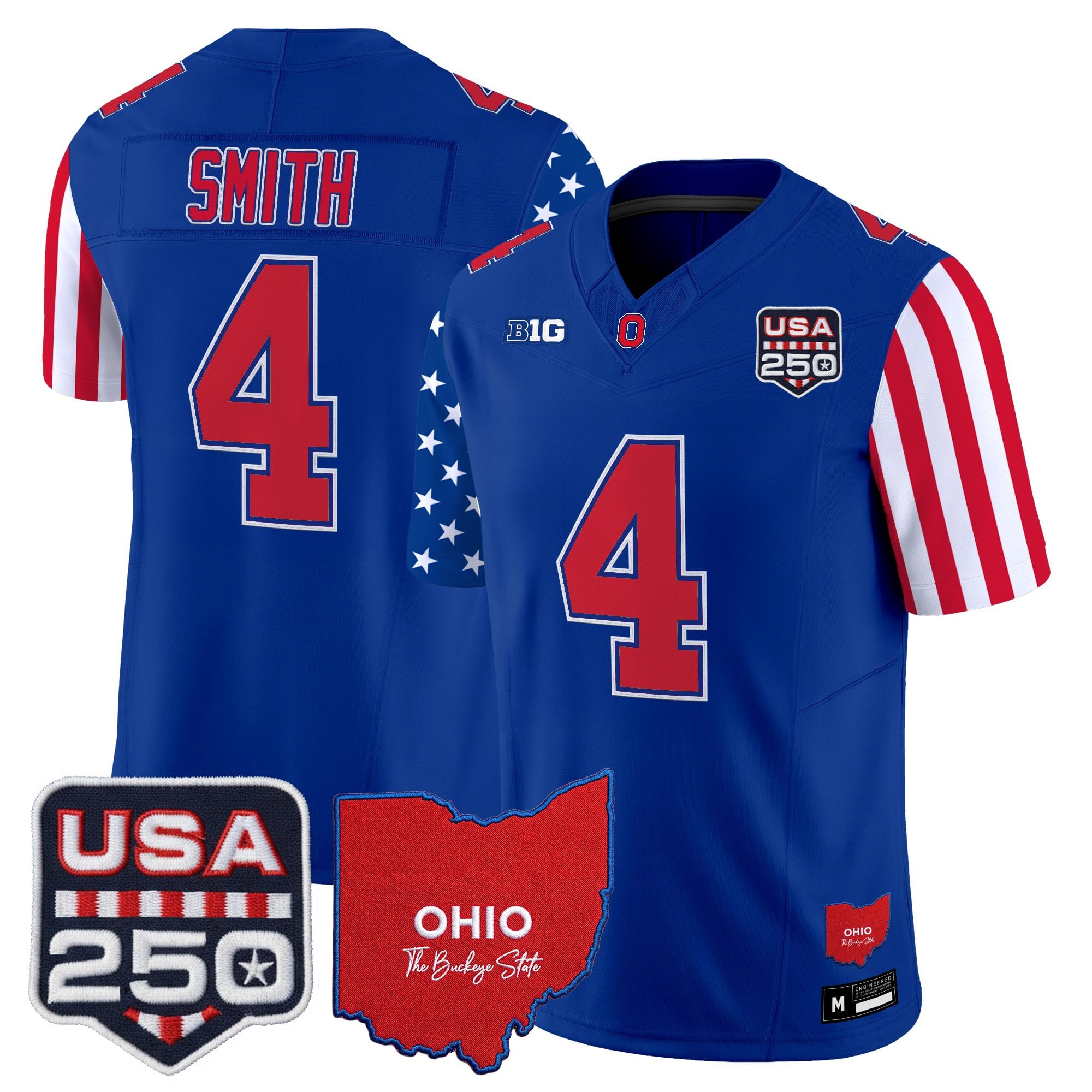 Men's Ohio State Buckeyes "America 250 Edition" Vapor Limited Jersey - All Stitched