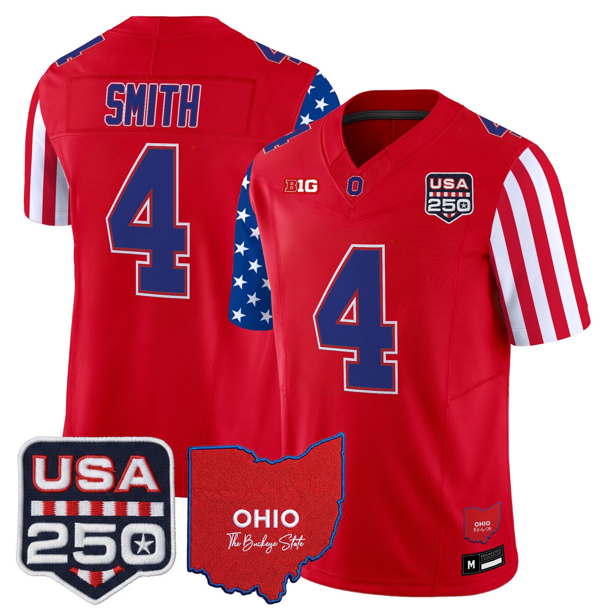 Men's Ohio State Buckeyes "America 250 Edition" Vapor Limited Jersey - All Stitched