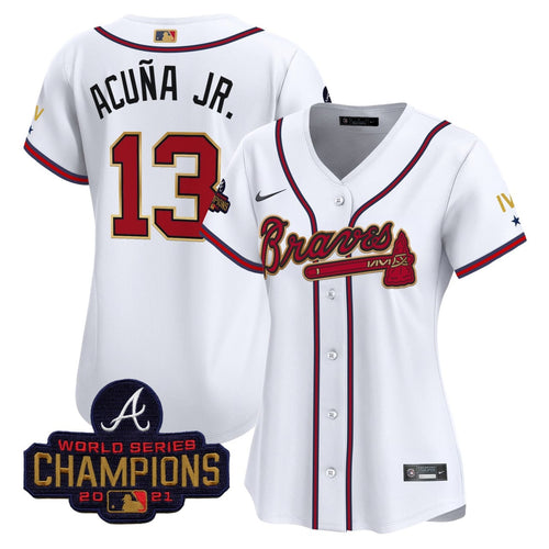 Atlanta Braves World Series Champions 2021 Patch Vapor Premier Limited Jersey - Stitched