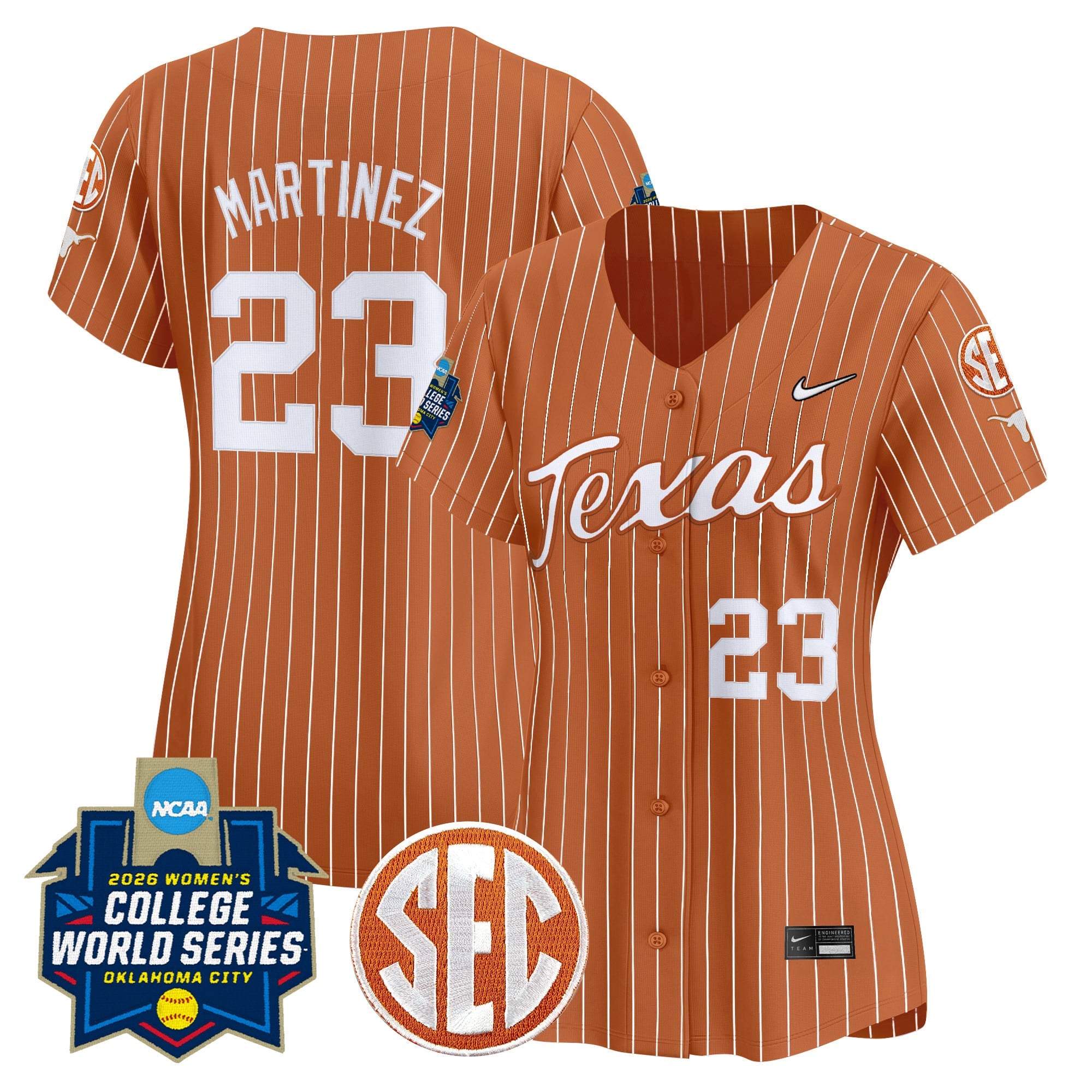Women's Texas Longhorns Softball 2026 World Series (WCWS) Vapor Premier Limited Jersey - All Stitched