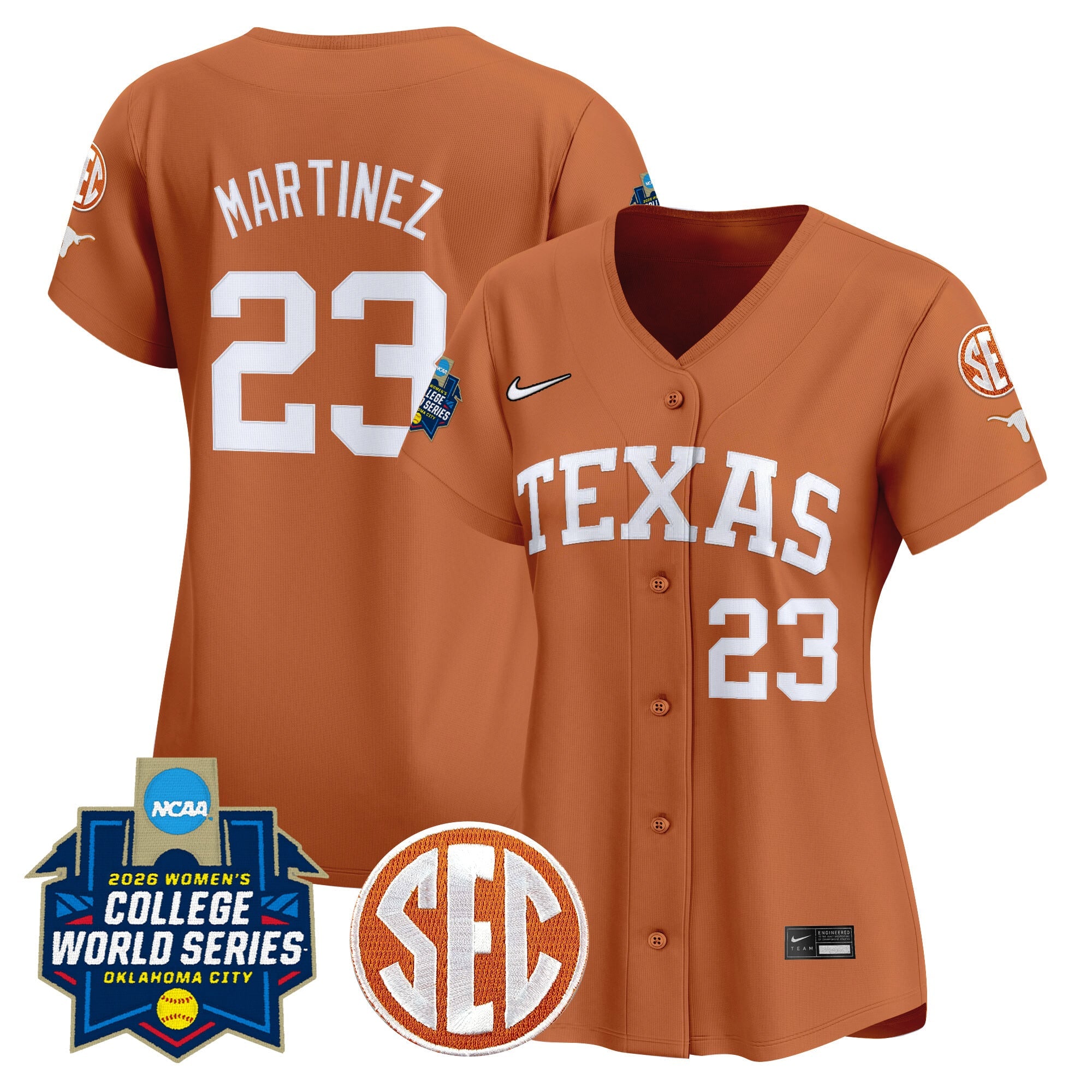 Women's Texas Longhorns Softball 2026 World Series (WCWS) Vapor Premier Limited Jersey - All Stitched
