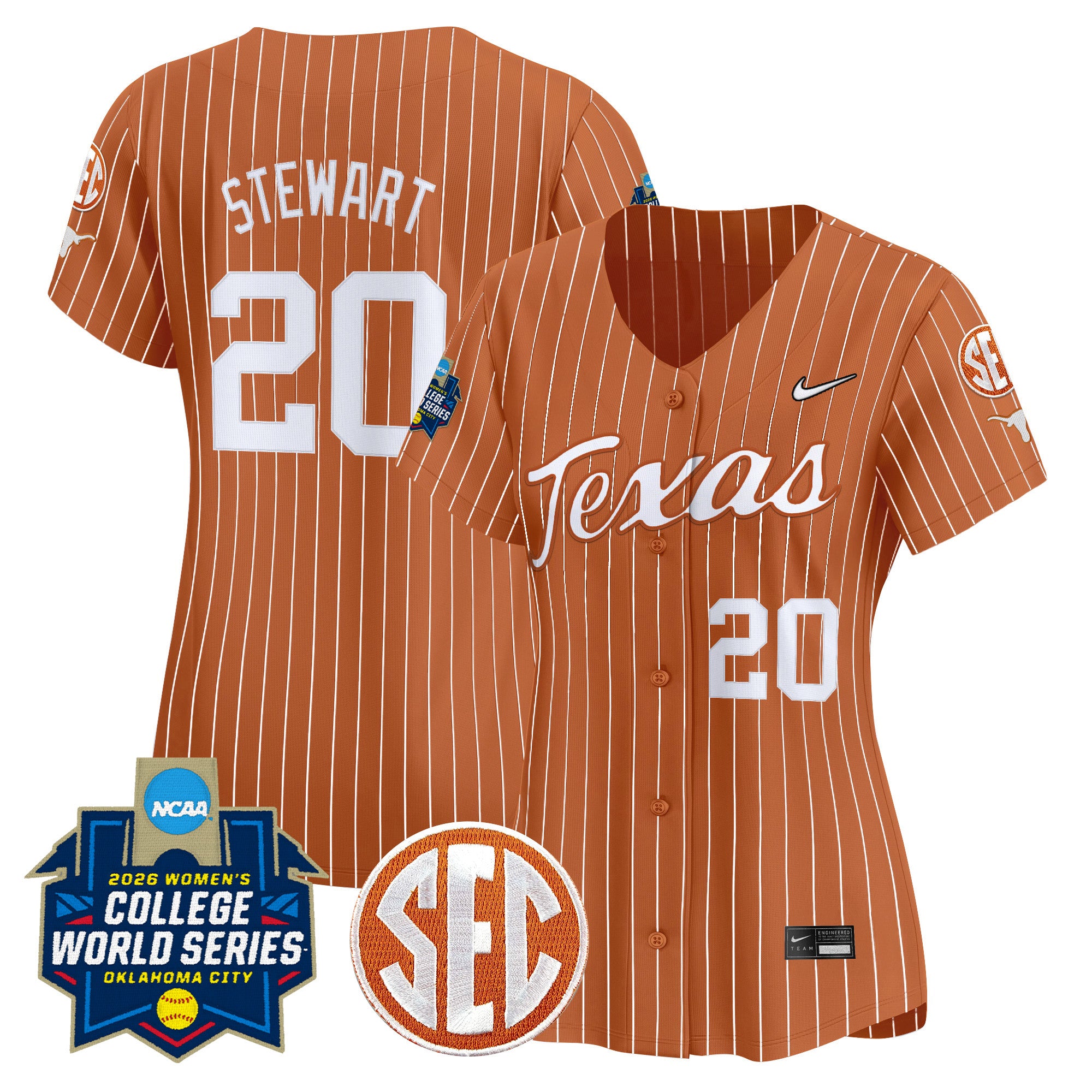 Women's Texas Longhorns Softball 2026 World Series (WCWS) Vapor Premier Limited Jersey - All Stitched