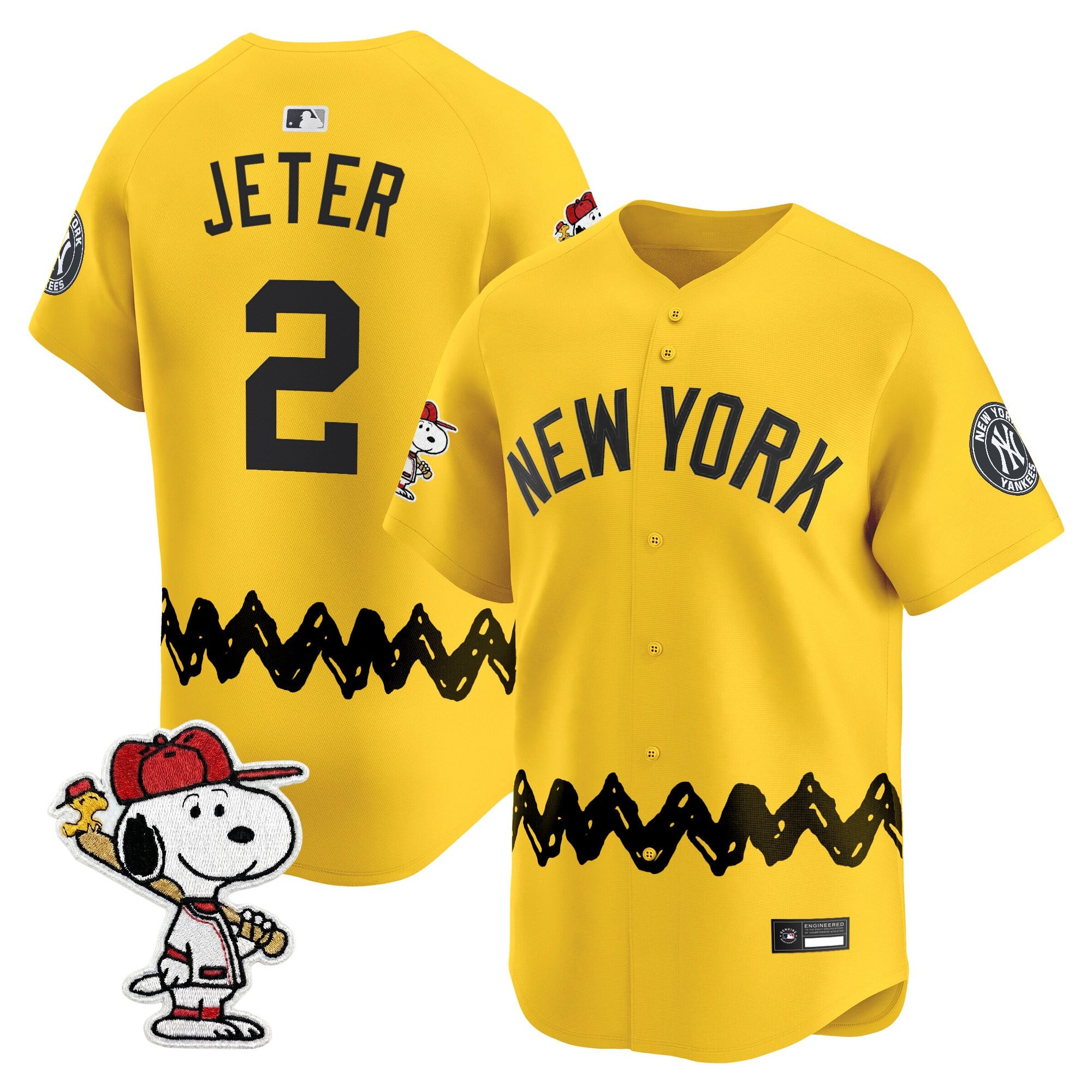Men's Yankees x Peanuts Vapor Premier Limited Jersey - Stitched