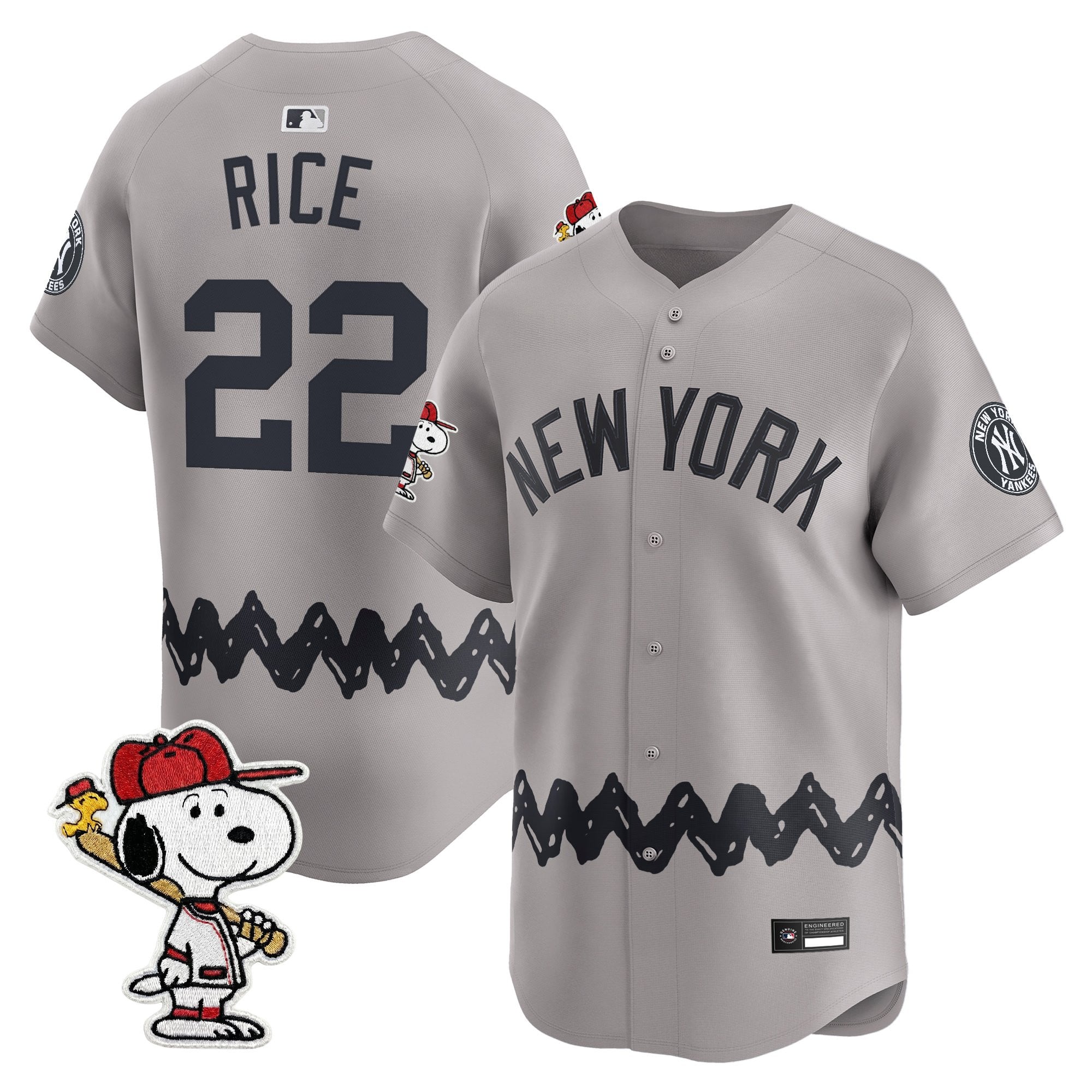 Men's Yankees x Peanuts Vapor Premier Limited Jersey - Stitched