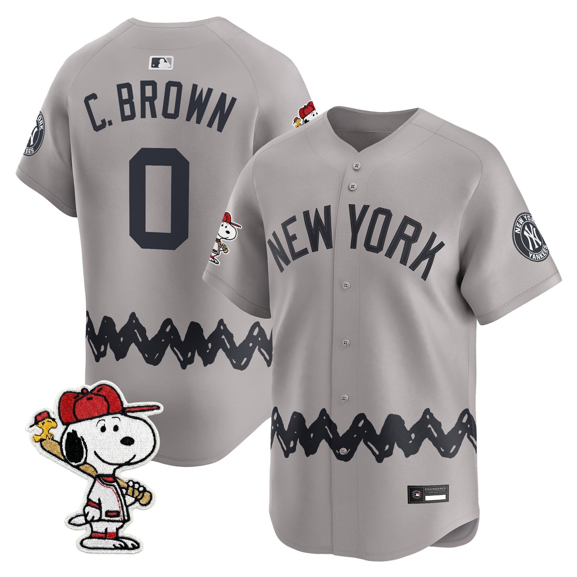 Men's Yankees x Peanuts Vapor Premier Limited Jersey - Stitched