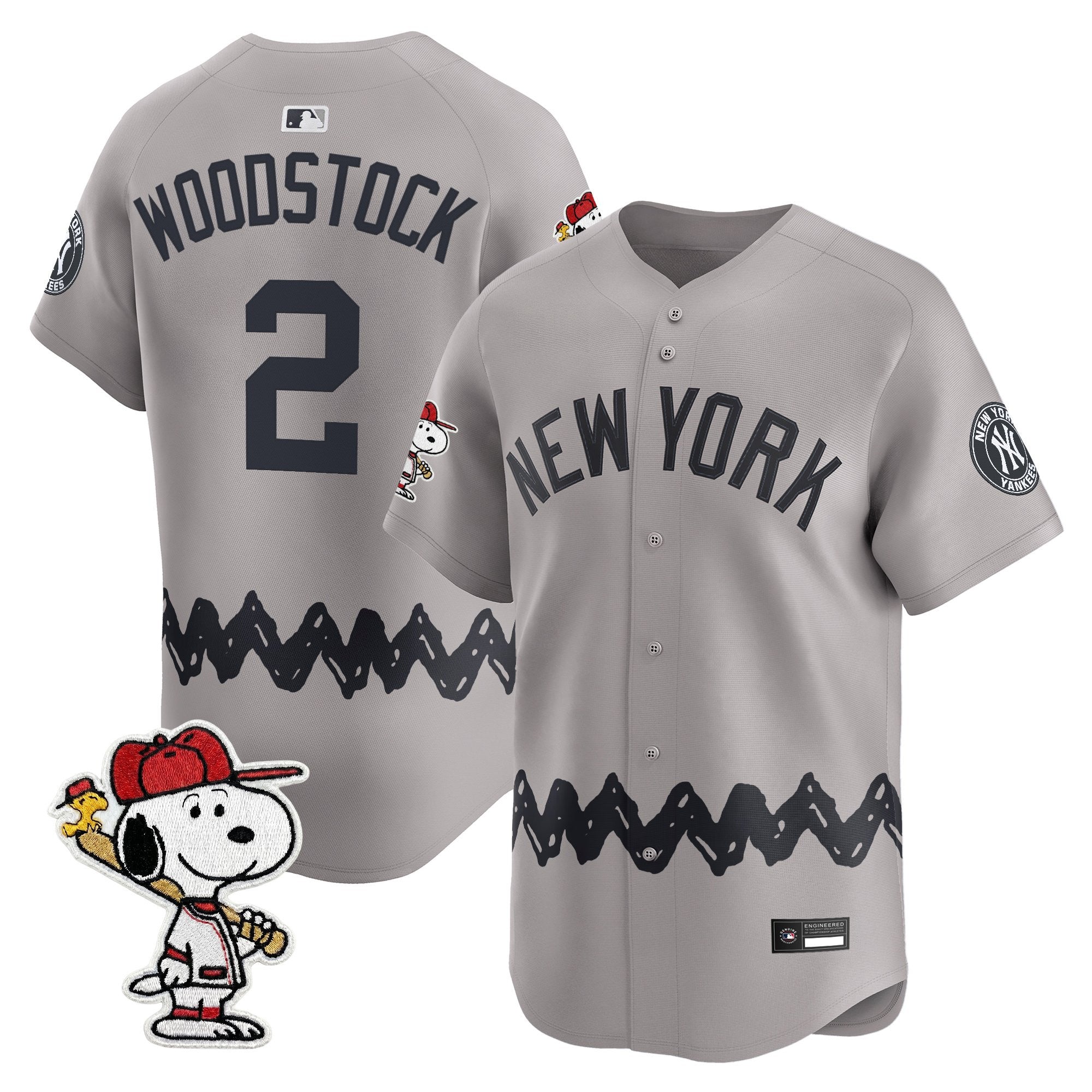 Men's Yankees x Peanuts Vapor Premier Limited Jersey - Stitched