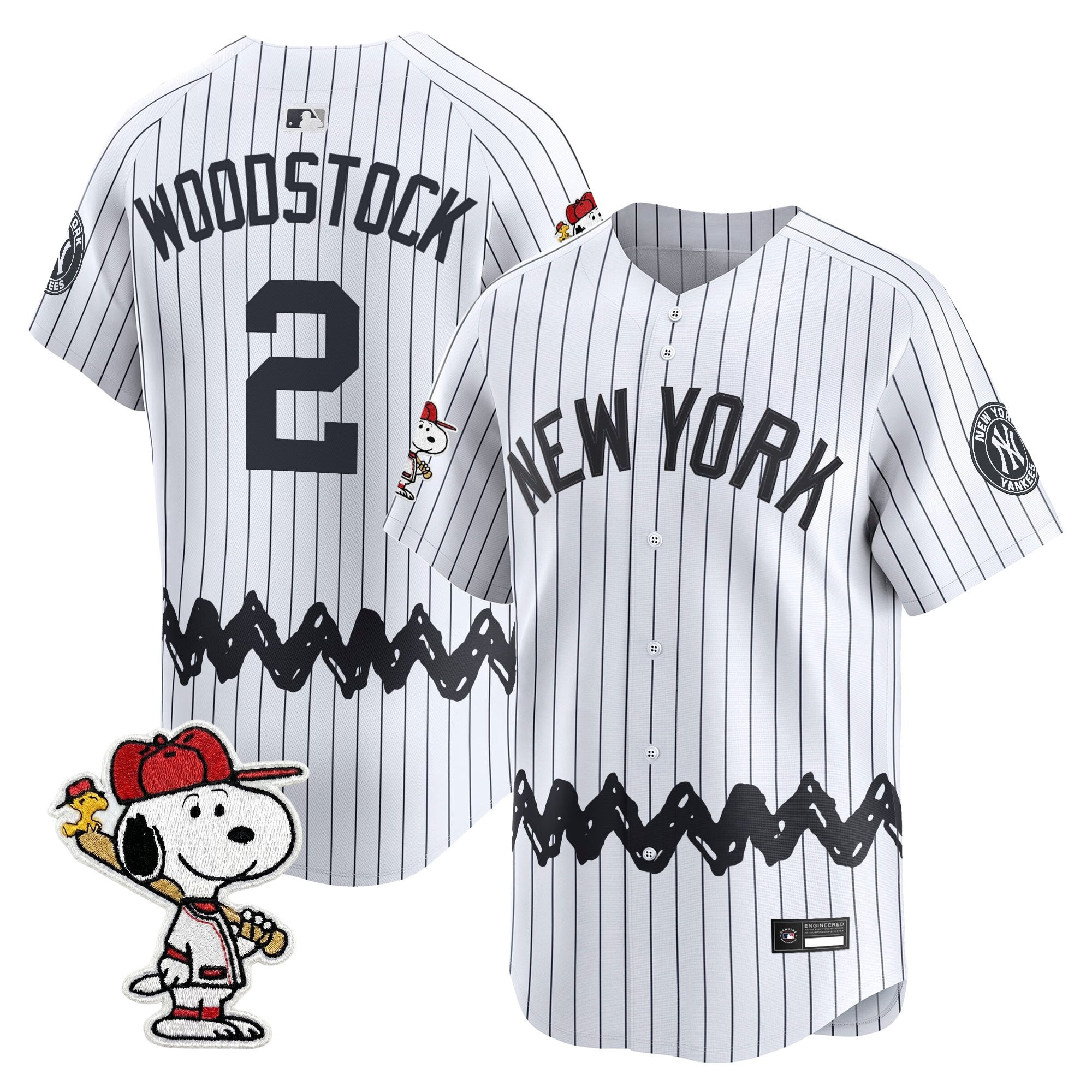 Men's Yankees x Peanuts Vapor Premier Limited Jersey - Stitched