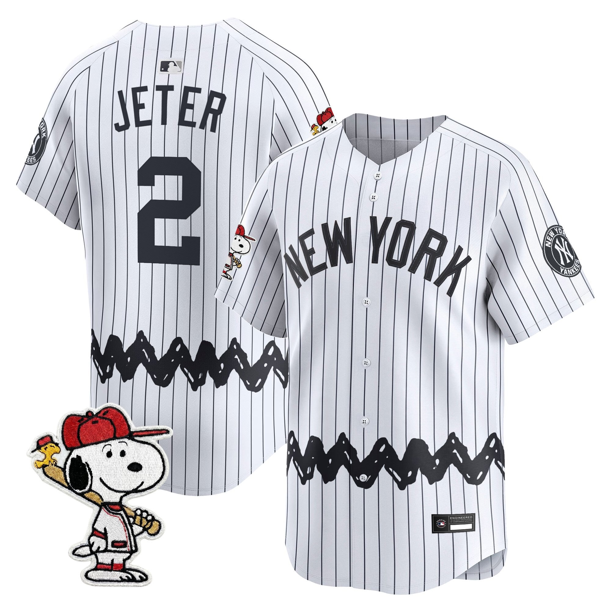 Men's Yankees x Peanuts Vapor Premier Limited Jersey - Stitched