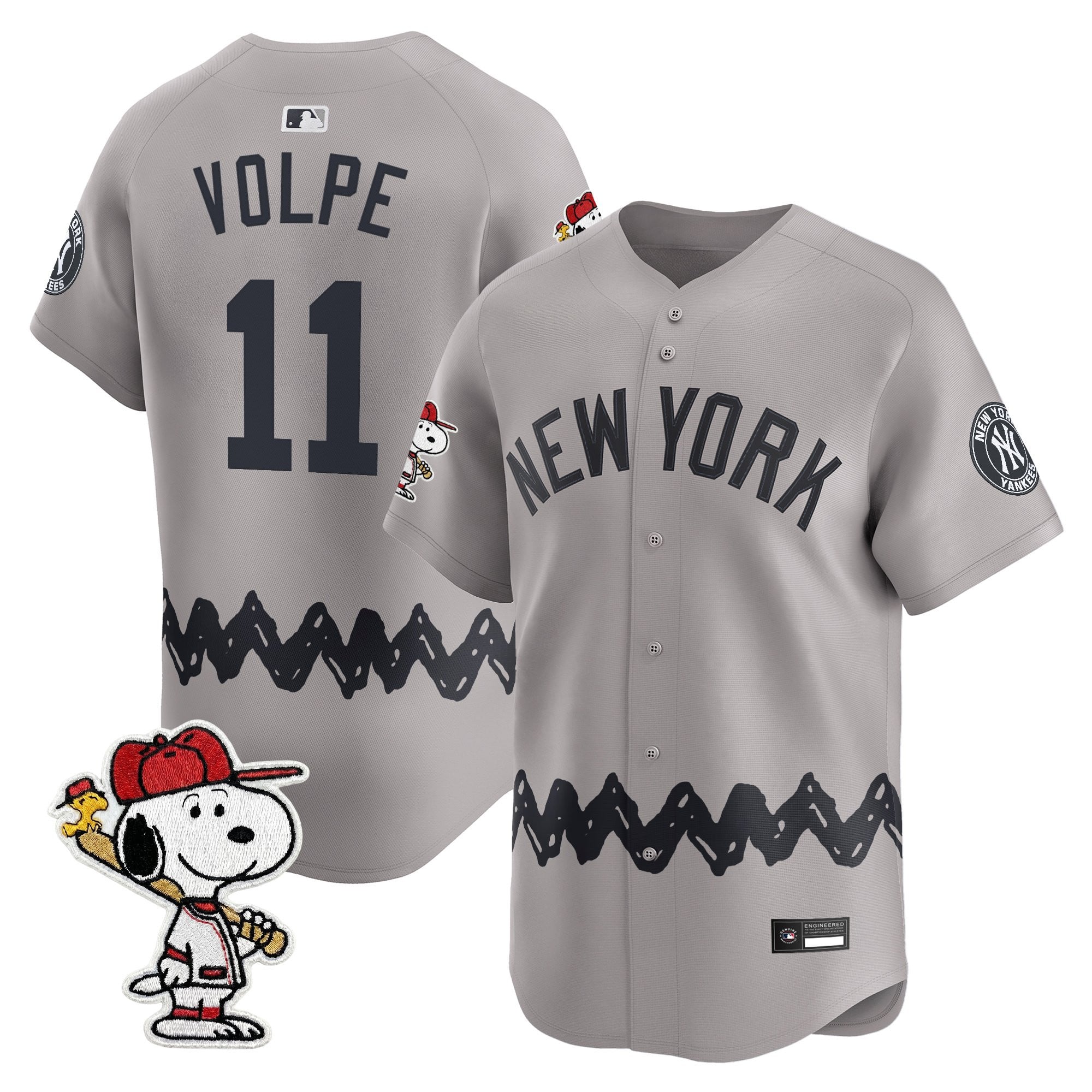 Men's Yankees x Peanuts Vapor Premier Limited Jersey - Stitched