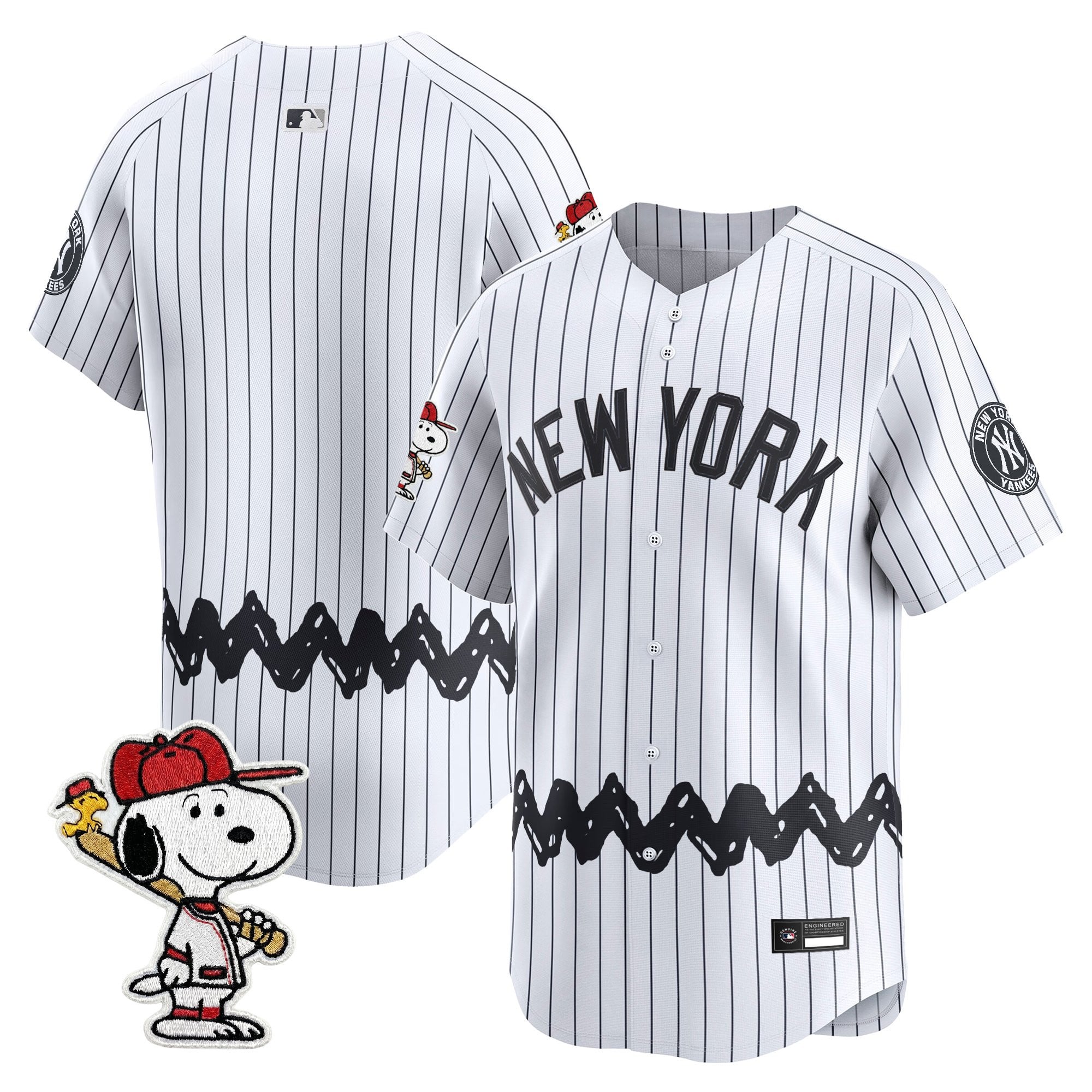 Men's Yankees x Peanuts Vapor Premier Limited Jersey - Stitched