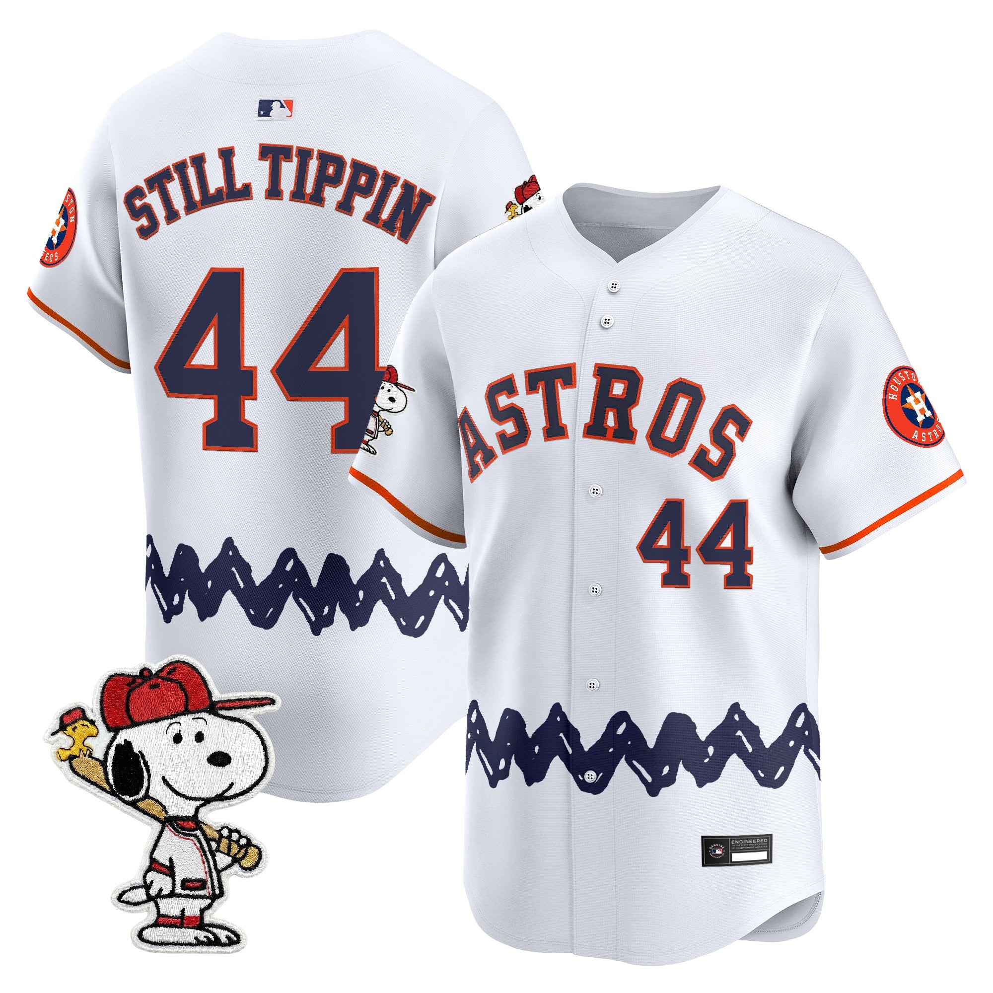 Men's Houston Astros x Peanuts Vapor Premier Limited Jersey - Stitched