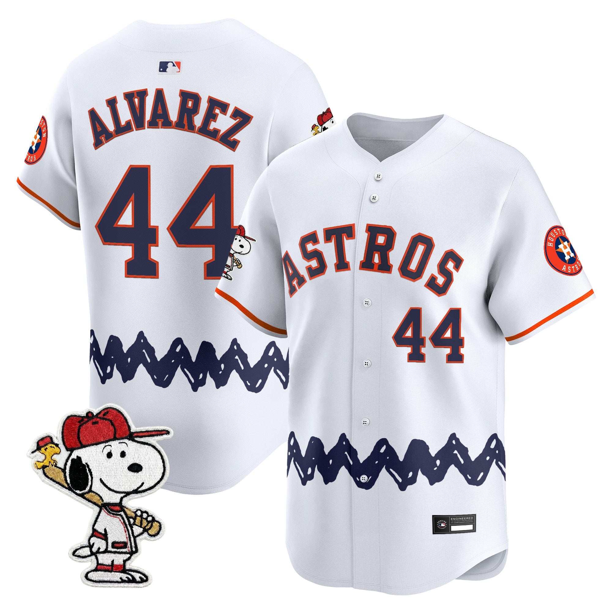 Men's Houston Astros x Peanuts Vapor Premier Limited Jersey - Stitched