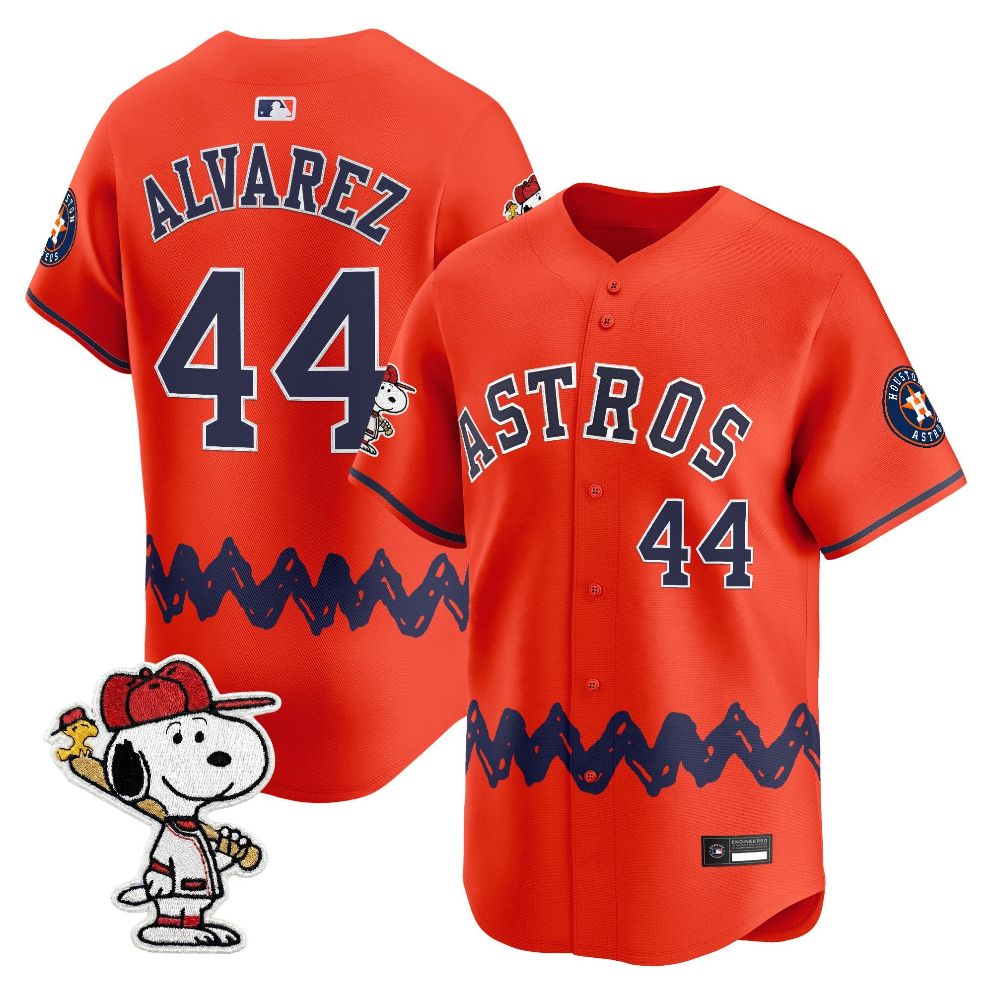 Men's Houston Astros x Peanuts Vapor Premier Limited Jersey - Stitched