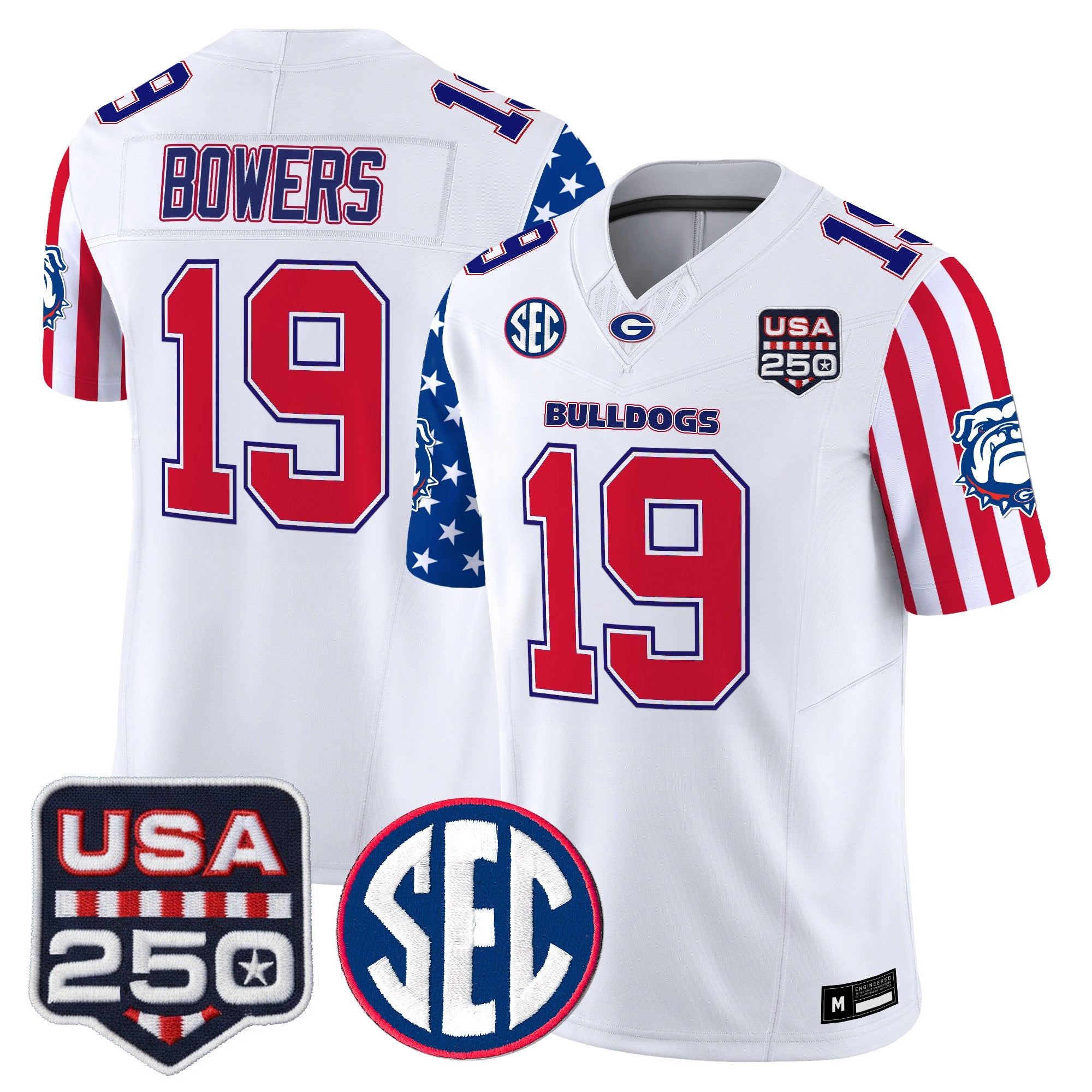 Men's Georgia Bulldogs "America 250 Edition" Vapor Limited Jersey - All Stitched
