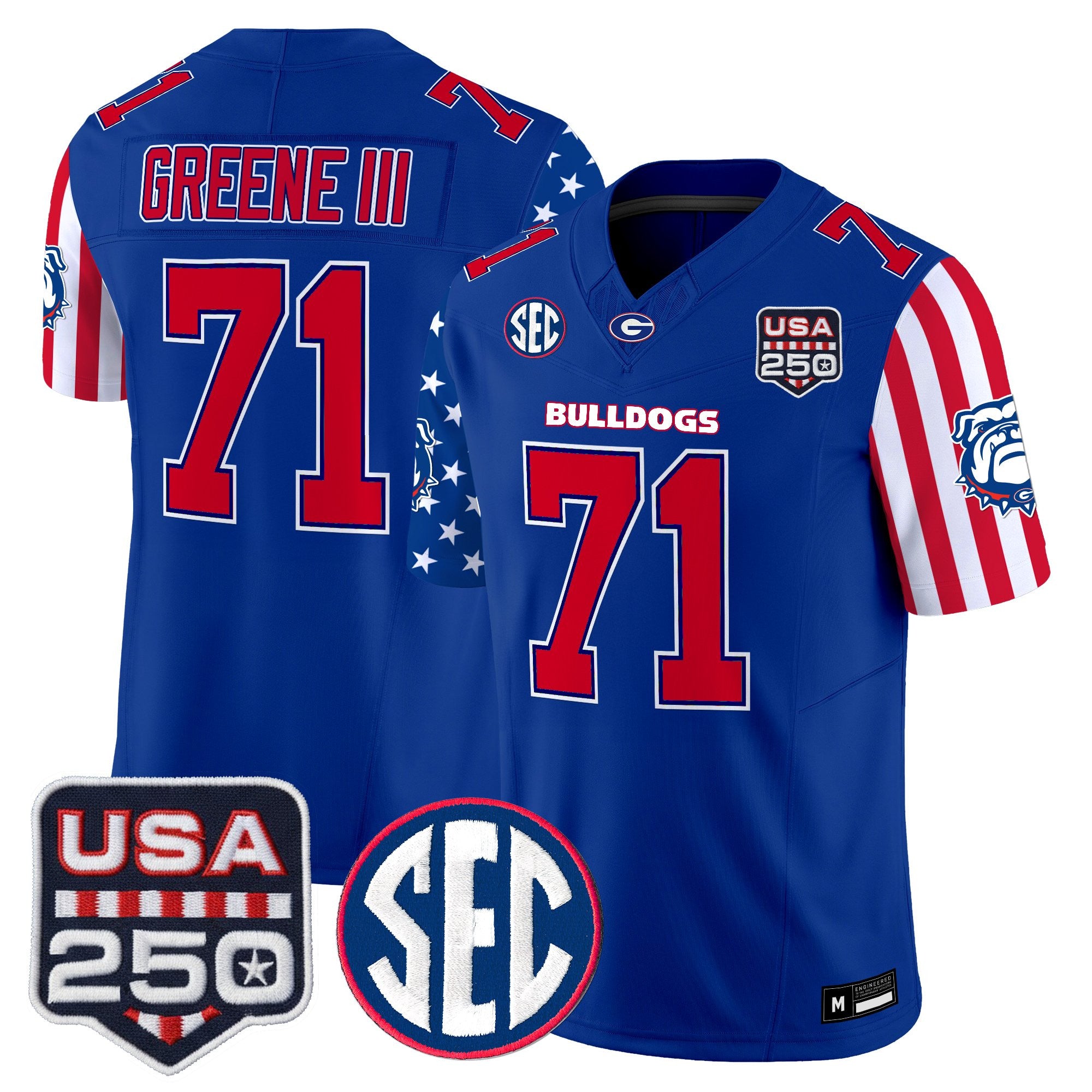 Men's Georgia Bulldogs "America 250 Edition" Vapor Limited Jersey - All Stitched