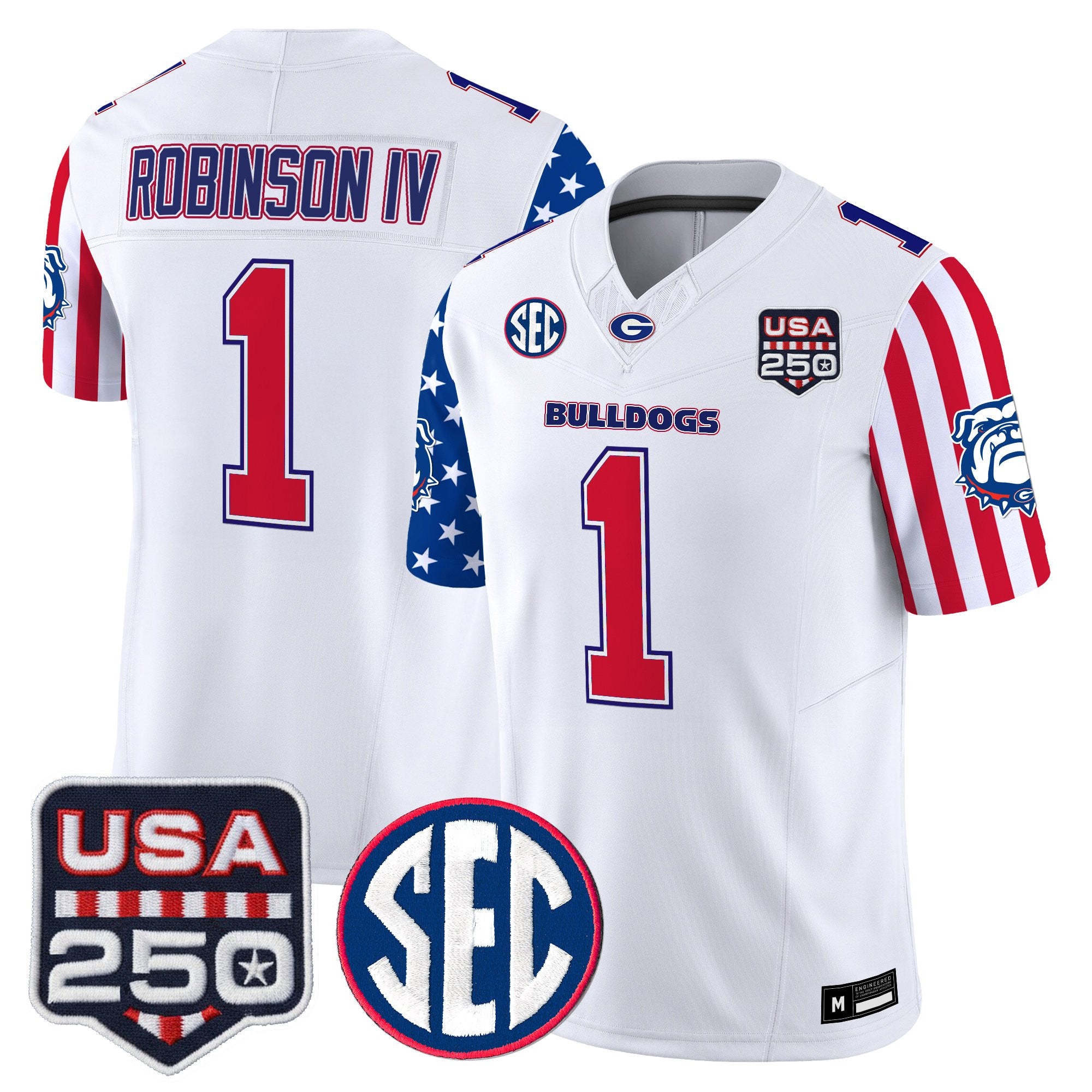 Men's Georgia Bulldogs "America 250 Edition" Vapor Limited Jersey - All Stitched