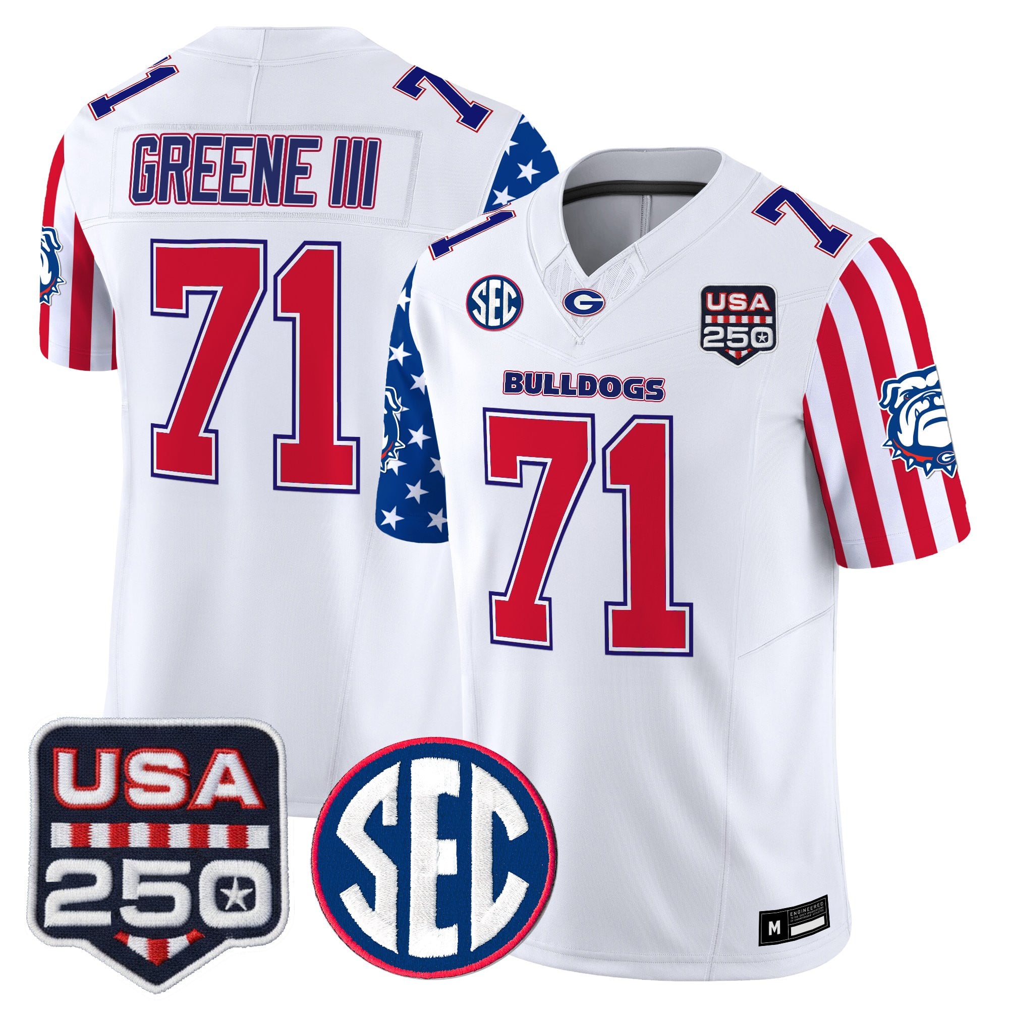 Men's Georgia Bulldogs "America 250 Edition" Vapor Limited Jersey - All Stitched