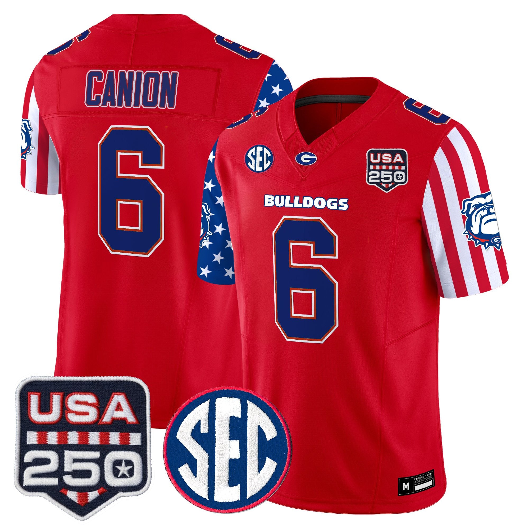 Men's Georgia Bulldogs "America 250 Edition" Vapor Limited Jersey - All Stitched