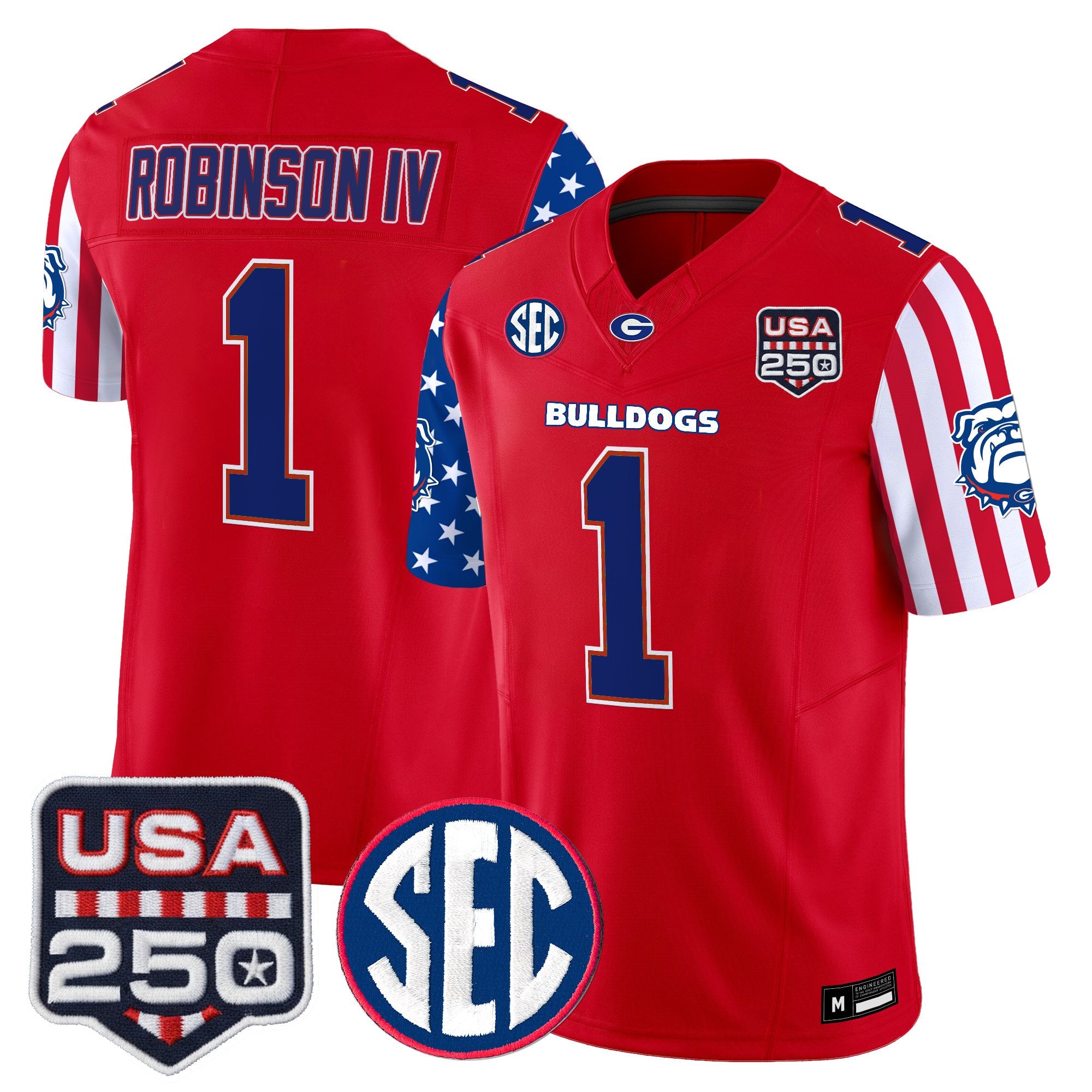 Men's Georgia Bulldogs "America 250 Edition" Vapor Limited Jersey - All Stitched