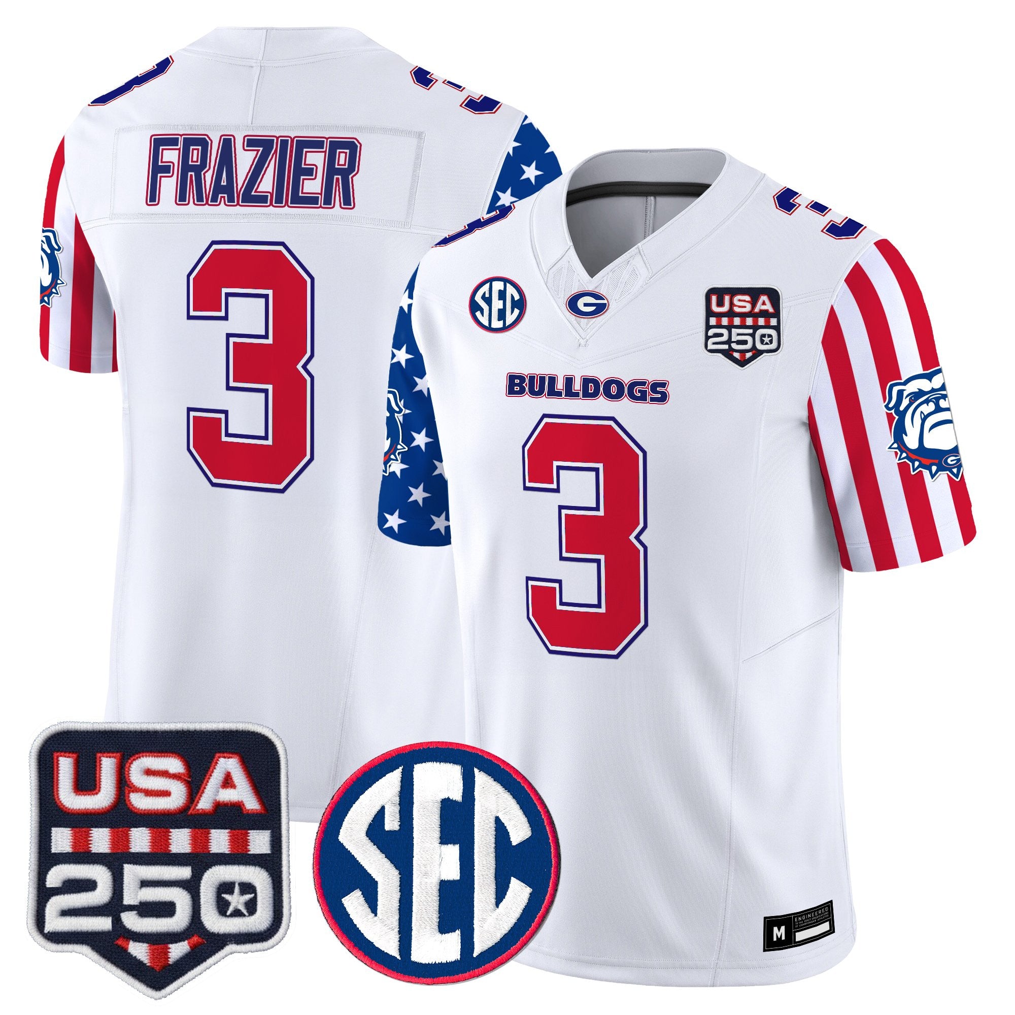 Men's Georgia Bulldogs "America 250 Edition" Vapor Limited Jersey - All Stitched