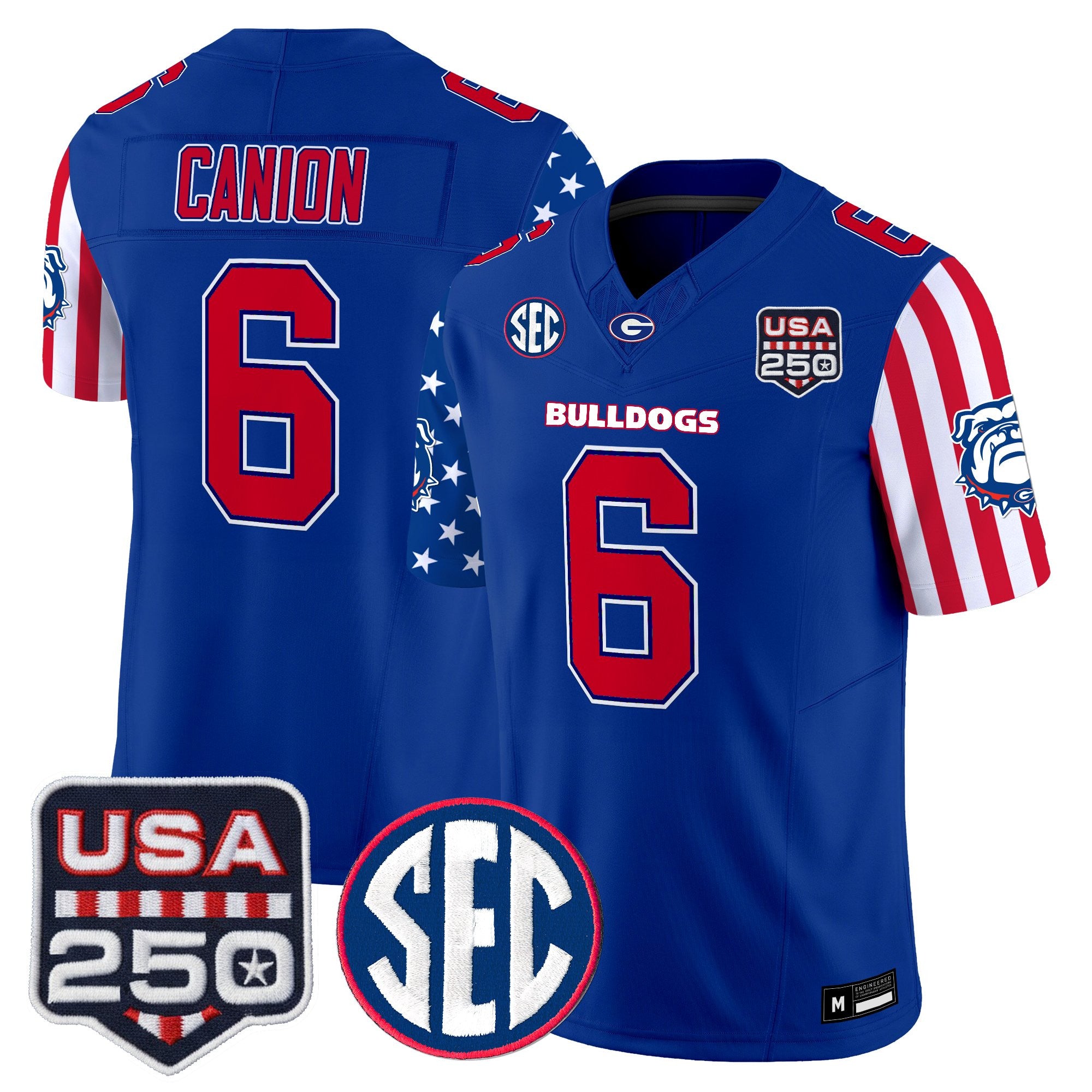 Men's Georgia Bulldogs "America 250 Edition" Vapor Limited Jersey - All Stitched