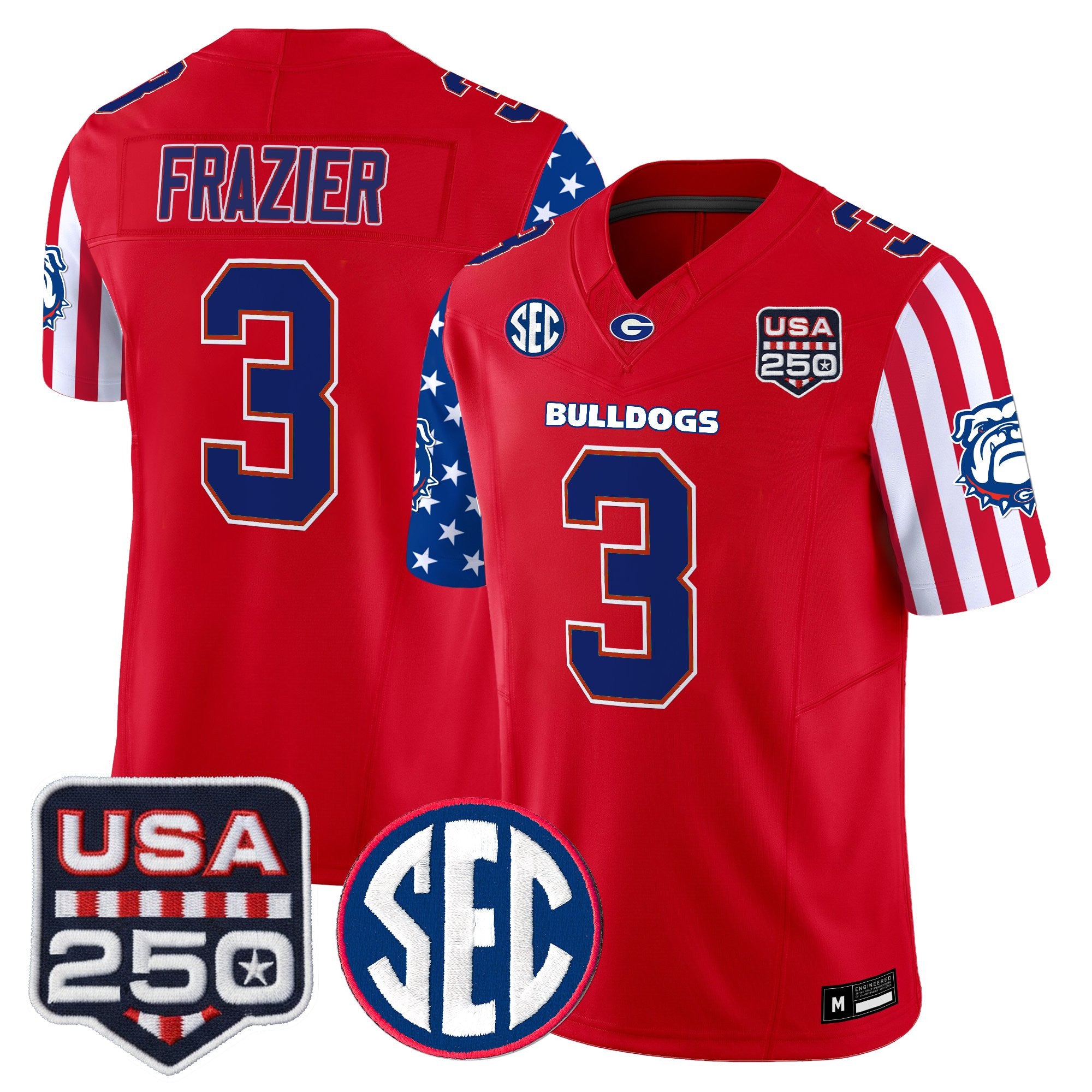 Men's Georgia Bulldogs "America 250 Edition" Vapor Limited Jersey - All Stitched