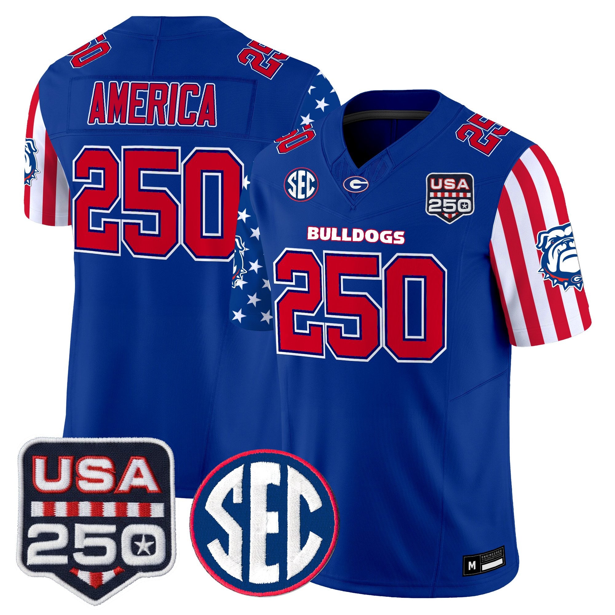 Men's Georgia Bulldogs "America 250 Edition" Vapor Limited Jersey - All Stitched