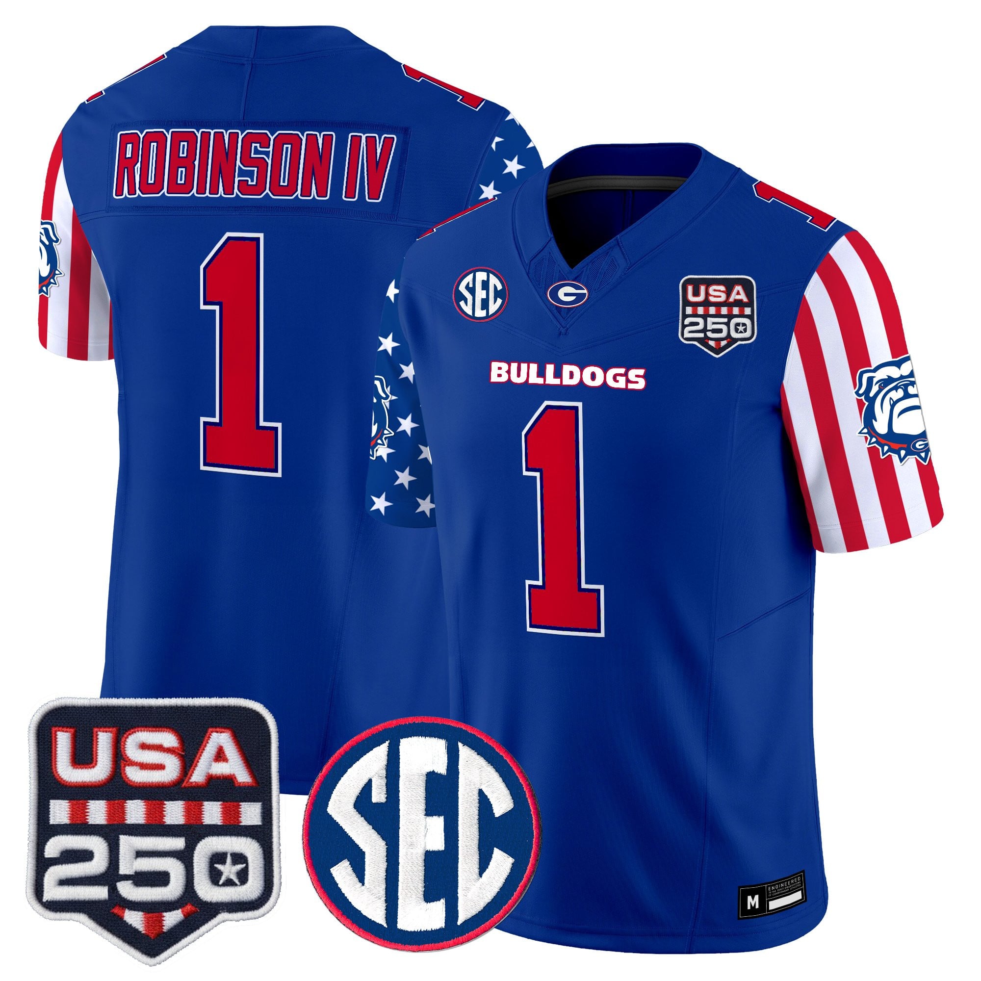 Men's Georgia Bulldogs "America 250 Edition" Vapor Limited Jersey - All Stitched