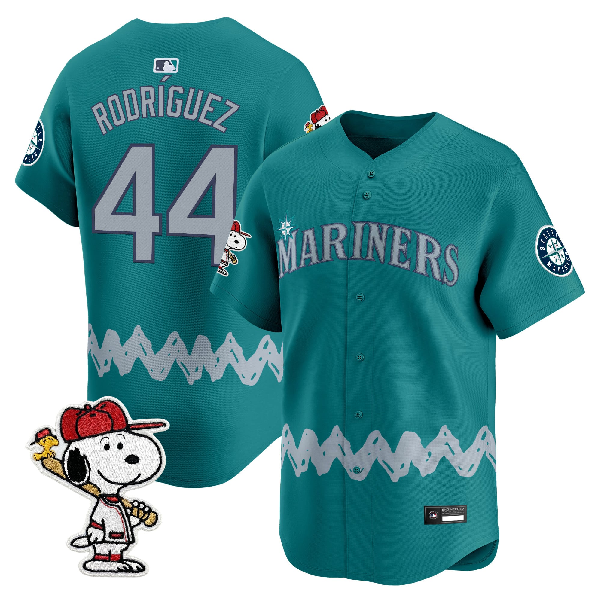 Men's Seattle Mariners x Peanuts Vapor Premier Limited Jersey - Stitched