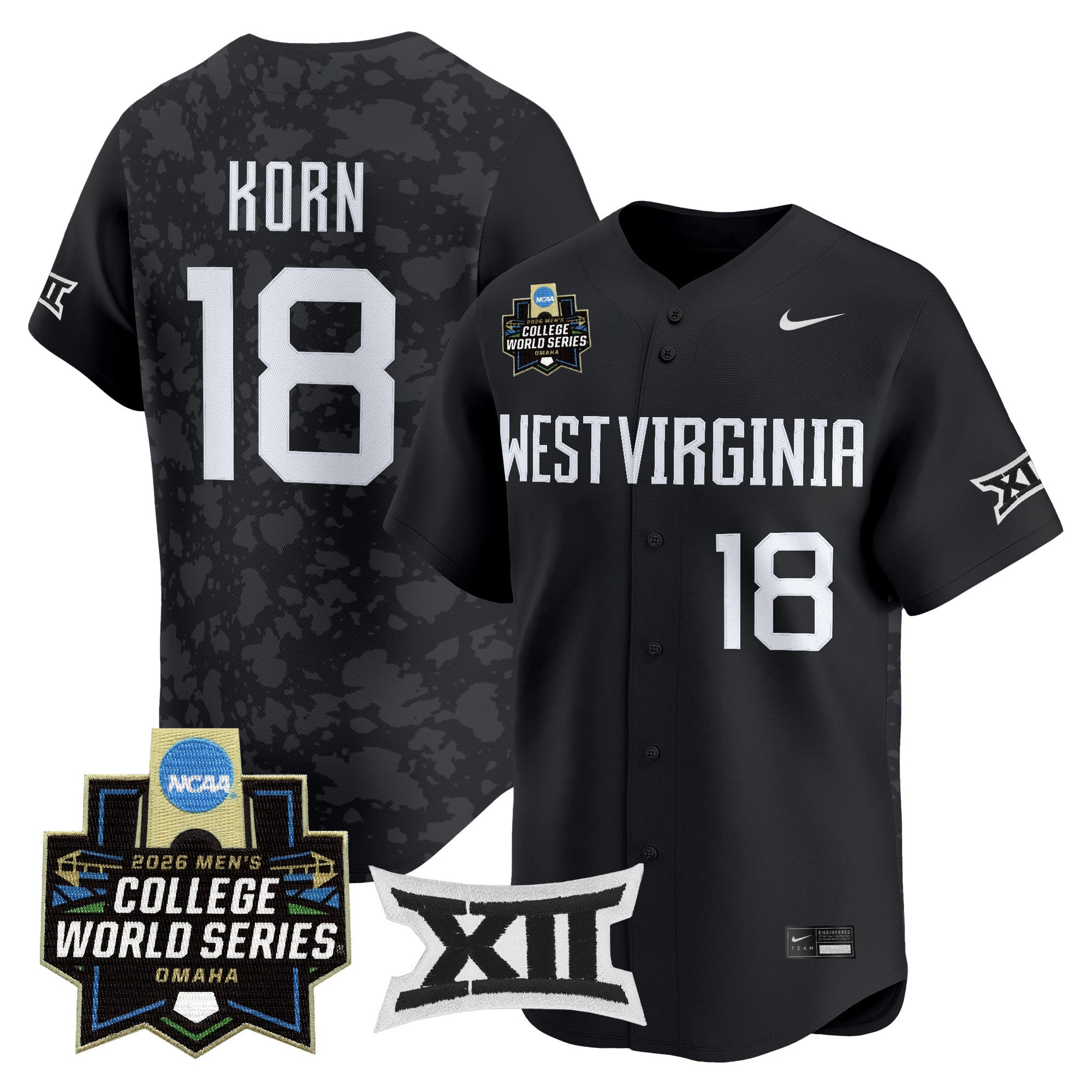 Men's West Virginia Mountaineers 2026 World Series Patch Vapor Premier Limited Jersey - All Stitched