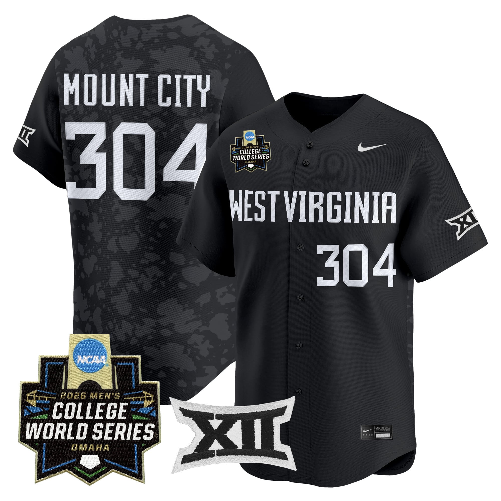 Men's West Virginia Mountaineers 2026 World Series Patch Vapor Premier Limited Jersey - All Stitched