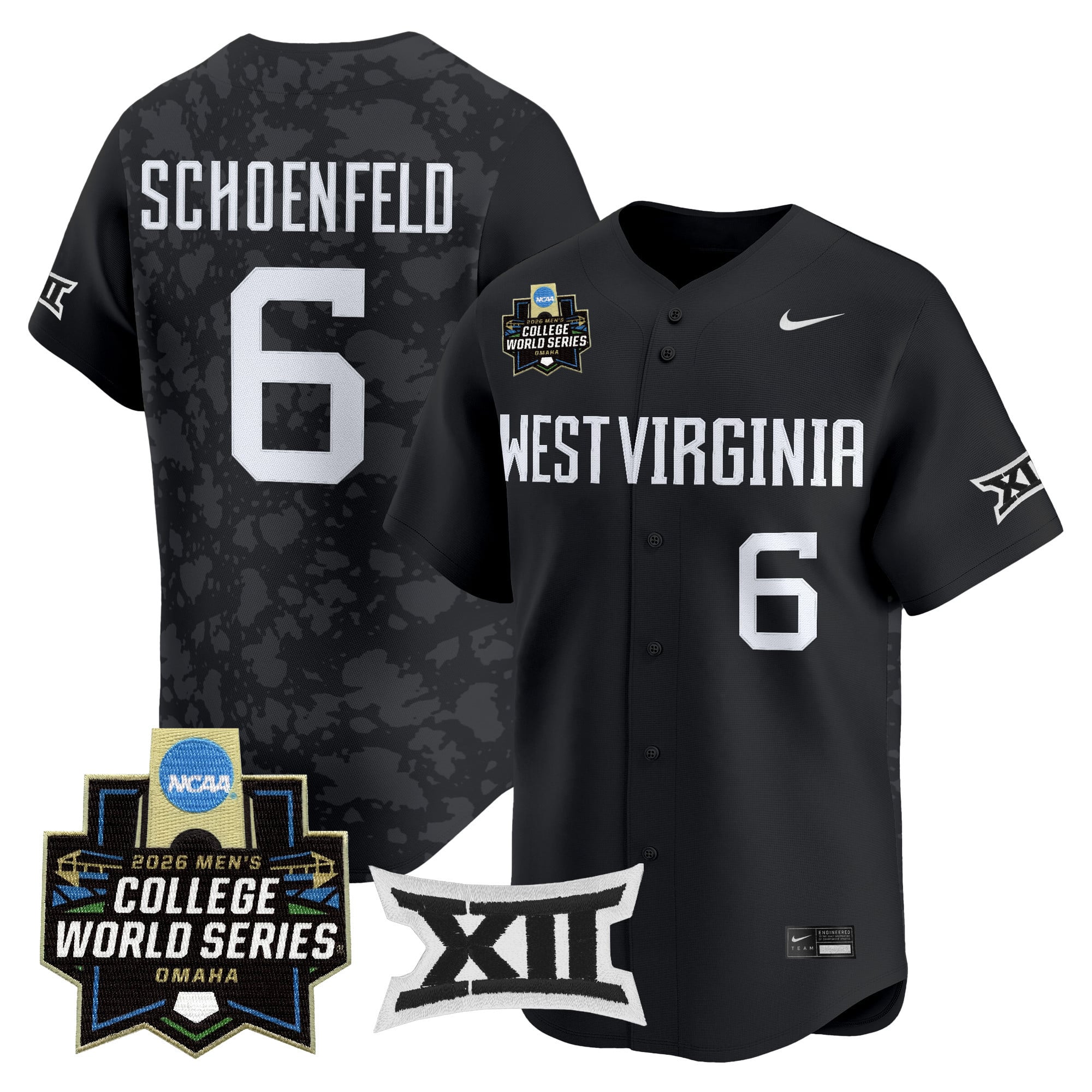 Men's West Virginia Mountaineers 2026 World Series Patch Vapor Premier Limited Jersey - All Stitched