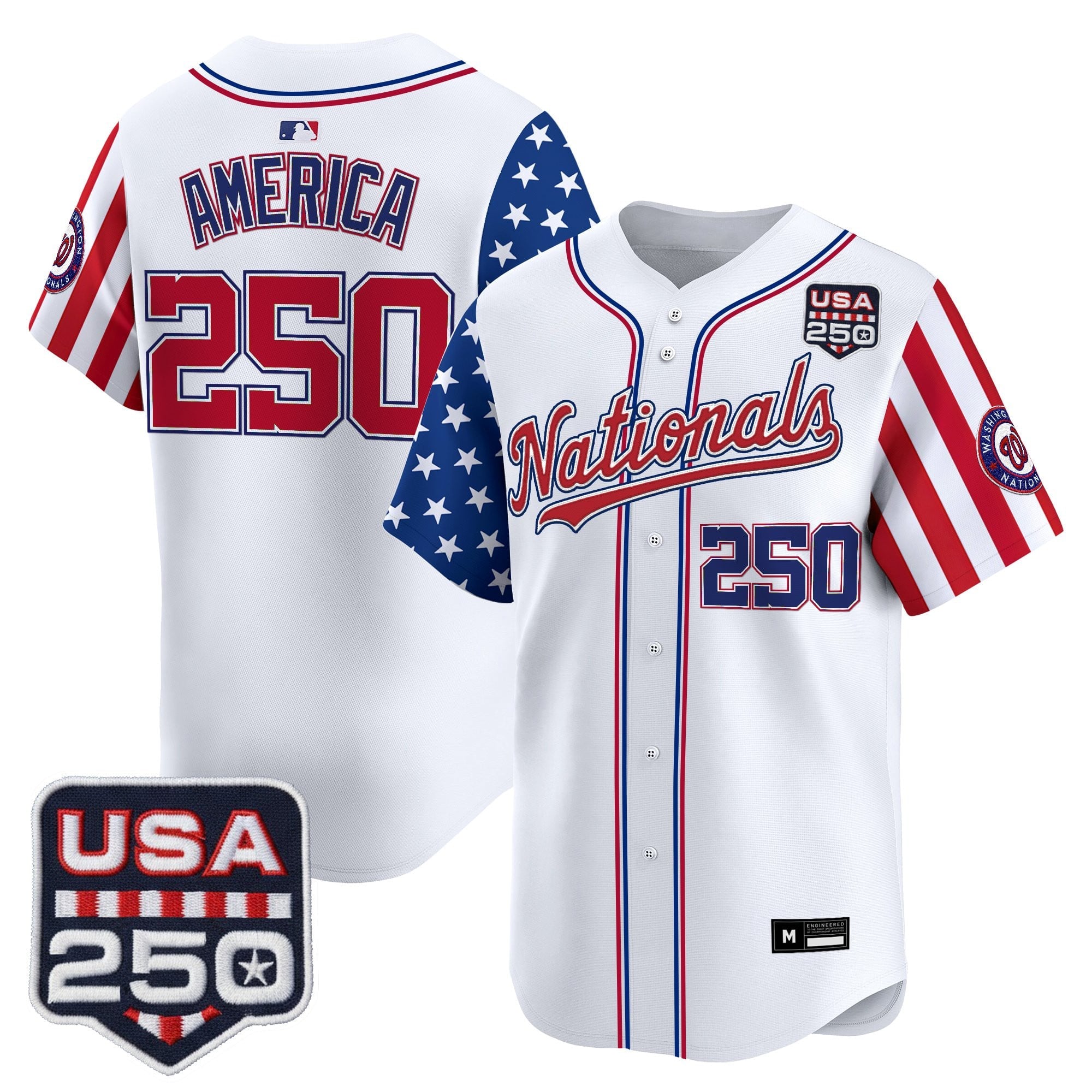 Men's Washington Nationals "America 250 Edition" Vapor Premier Limited Jersey - All Stitched