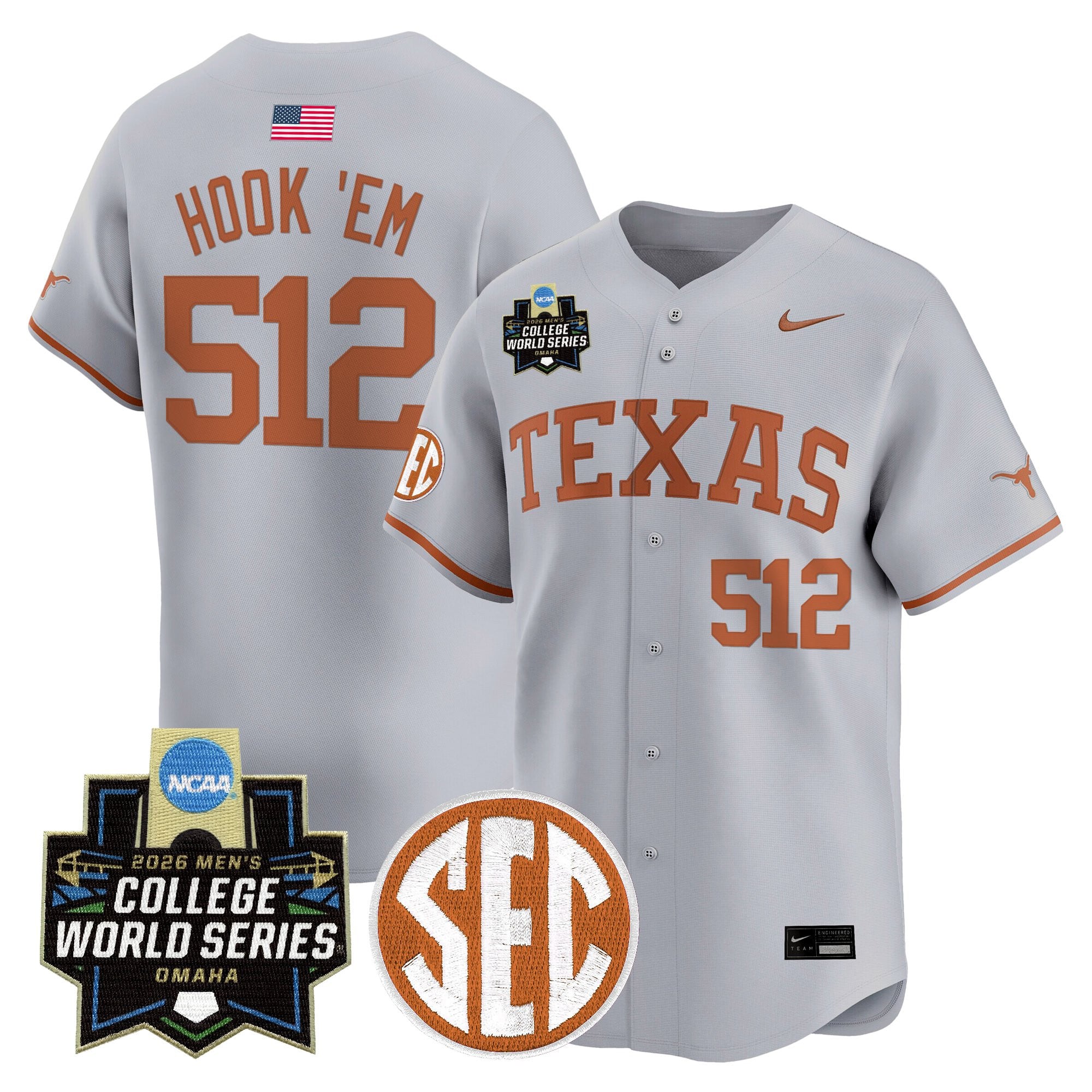 Men's Texas Longhorns 2026 World Series Vapor Premier Limited Jersey - All Stitched