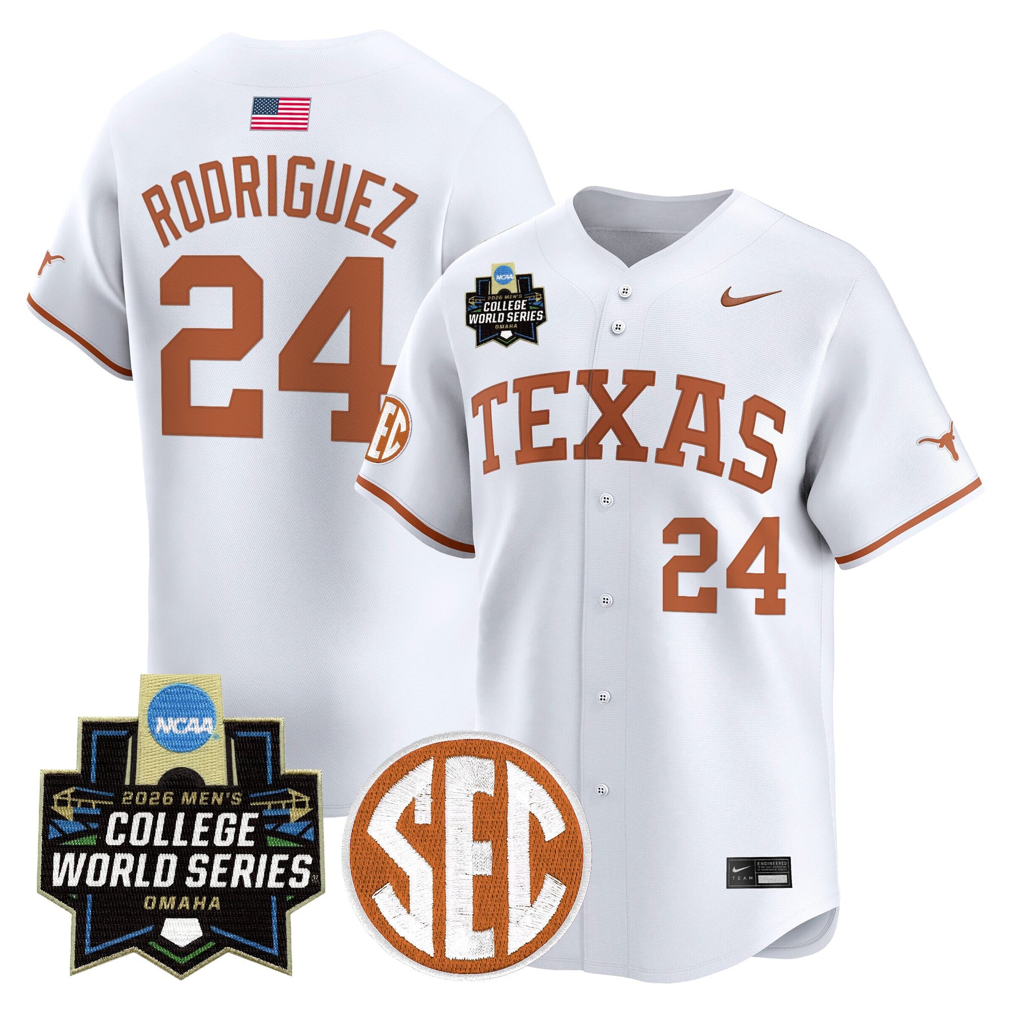 Men's Texas Longhorns 2026 World Series Vapor Premier Limited Jersey - All Stitched