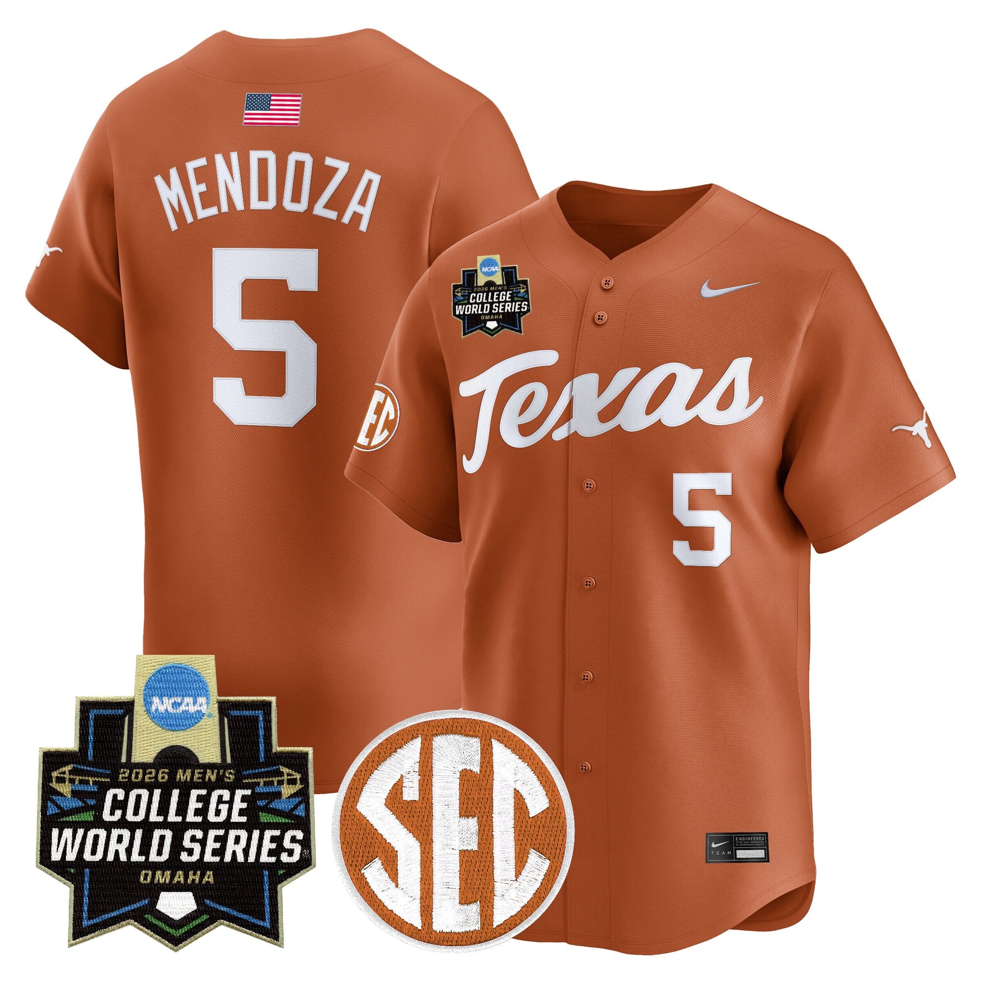 Men's Texas Longhorns 2026 World Series Vapor Premier Limited Jersey - All Stitched