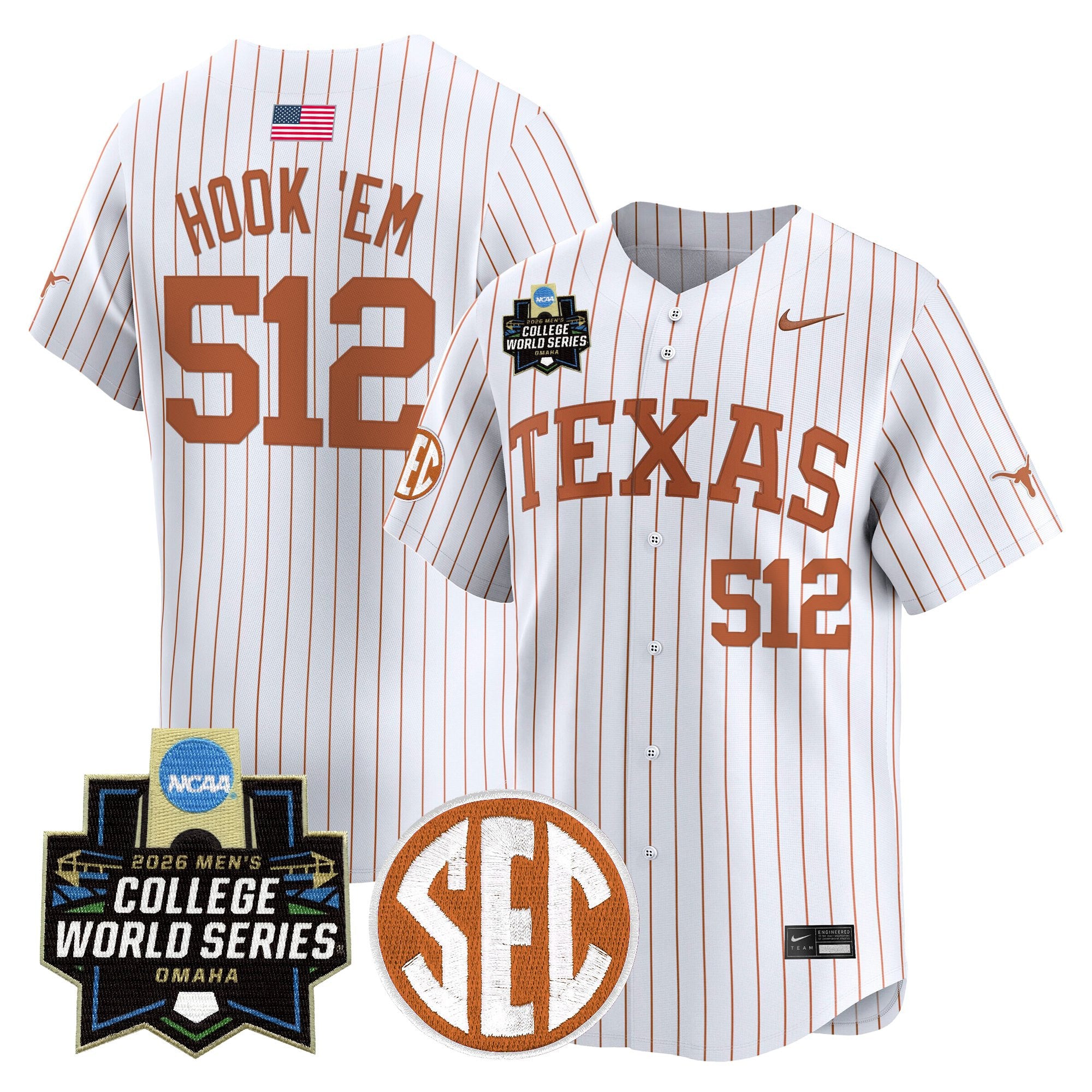 Men's Texas Longhorns 2026 World Series Vapor Premier Limited Jersey - All Stitched