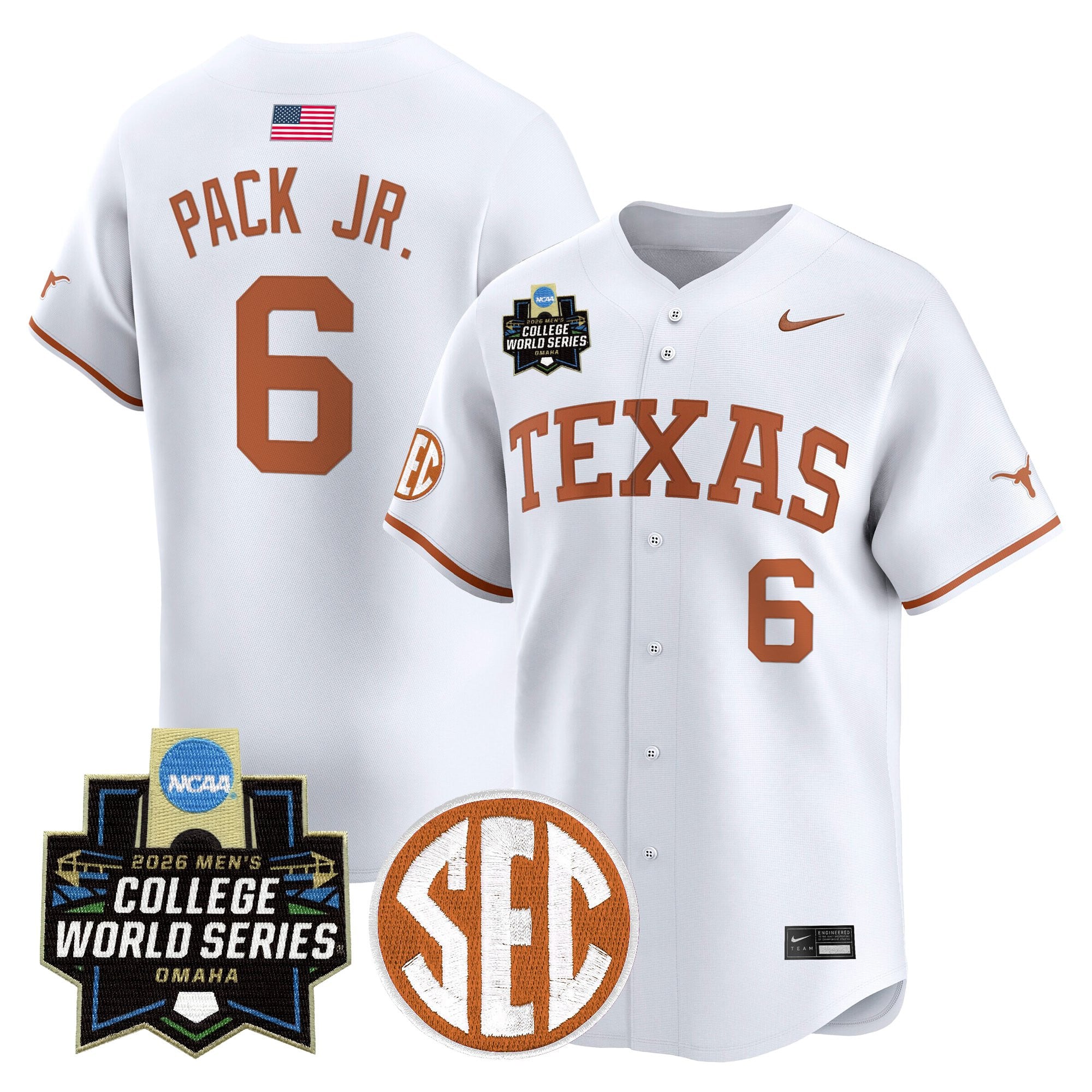 Men's Texas Longhorns 2026 World Series Vapor Premier Limited Jersey - All Stitched