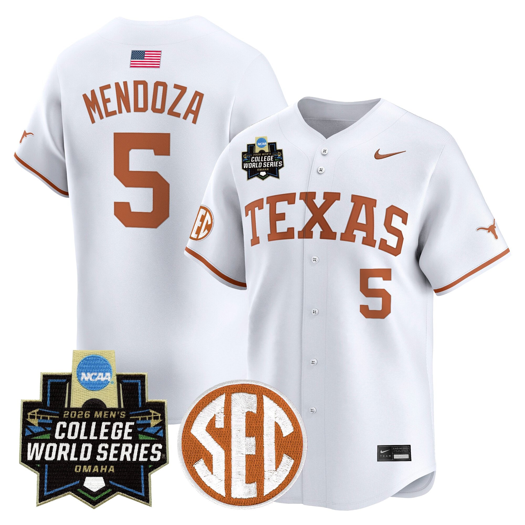 Men's Texas Longhorns 2026 World Series Vapor Premier Limited Jersey - All Stitched