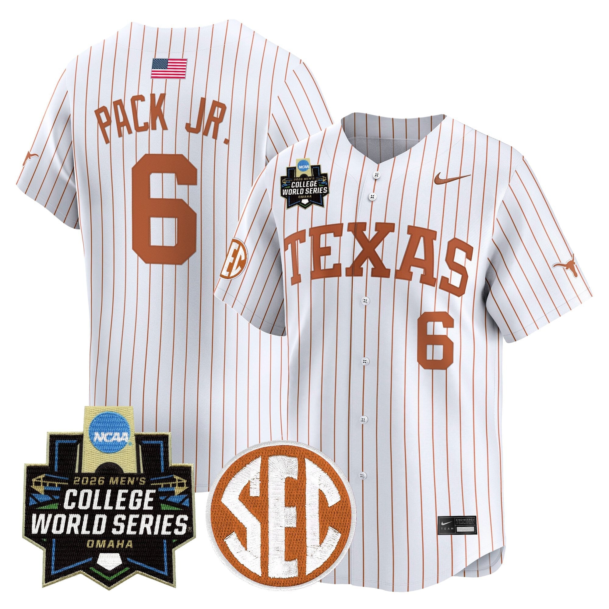 Men's Texas Longhorns 2026 World Series Vapor Premier Limited Jersey - All Stitched
