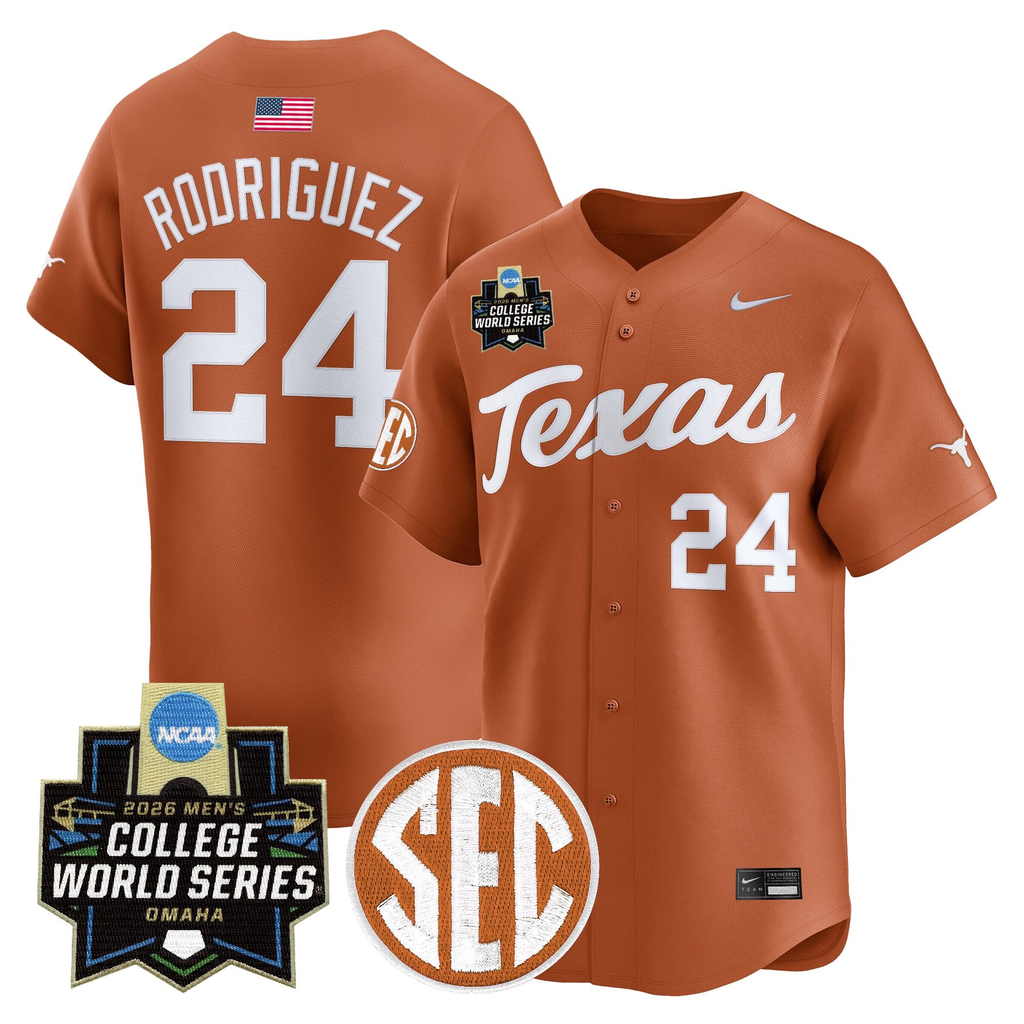 Men's Texas Longhorns 2026 World Series Vapor Premier Limited Jersey - All Stitched